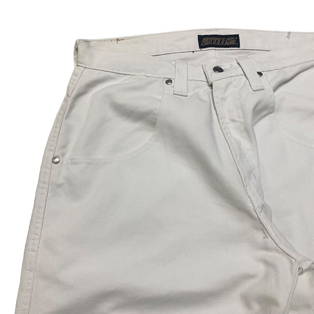 Vintage Vintage ZONZ White Denim Baggy Wide Leg Pants Size US 32 / EU 48 - 5 Thumbnail