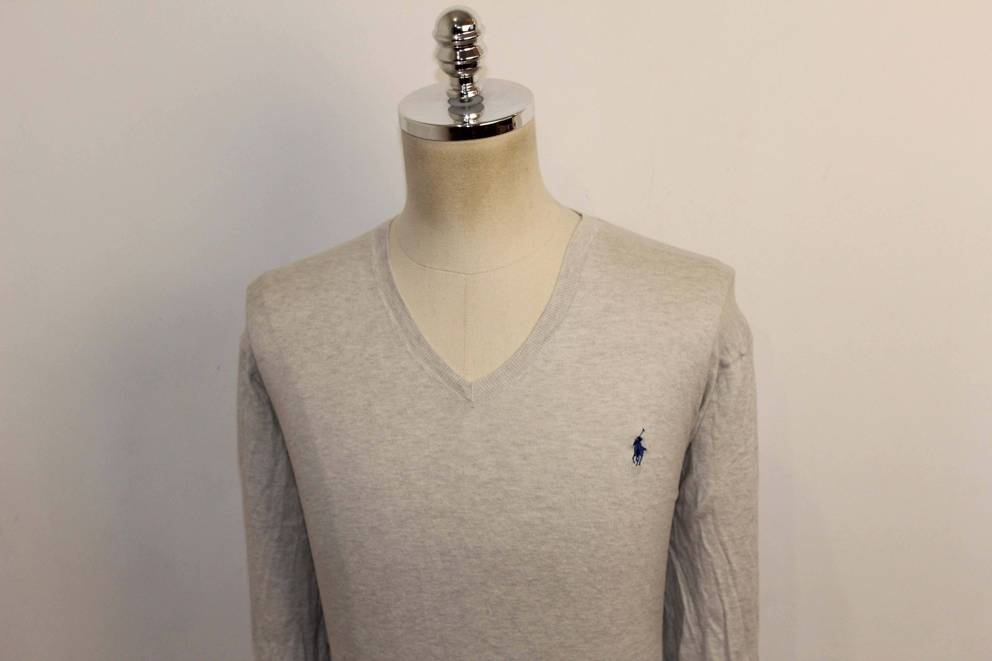 Polo Ralph Lauren Men's RALPH LAUREN V Neck Grey Cardigan Jumper Size XL Size US XL / EU 56 / 4 - 4 Thumbnail