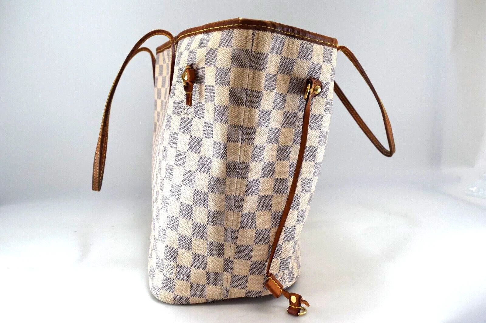Louis Vuitton Louis Vuitton Neverfull Tote Bag Damier Azur Canvas N51107 Size ONE SIZE - 5 Thumbnail