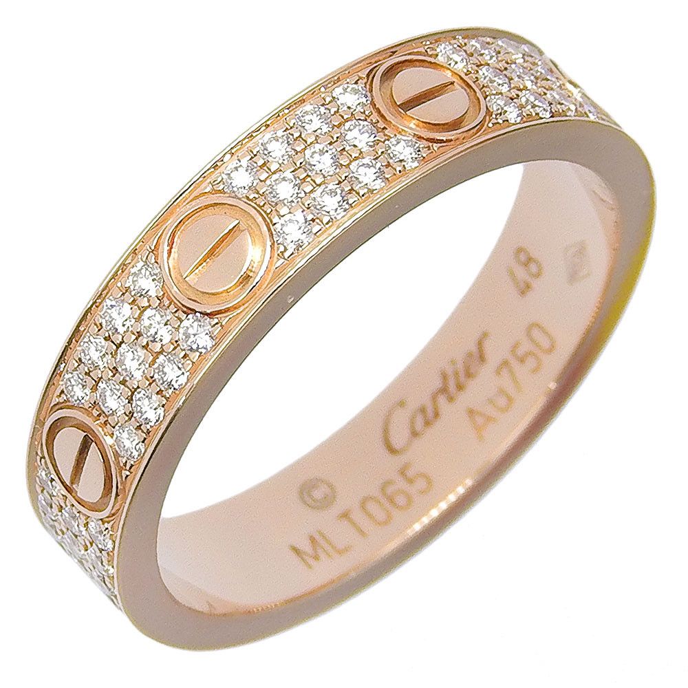 Cartier Cartier Cartier Mini Love Ring Au750 Diamond Ring Size 8 Metal Ring B4085848 DUTY FREE for USA Size ONE SIZE - 1 Thumbnail