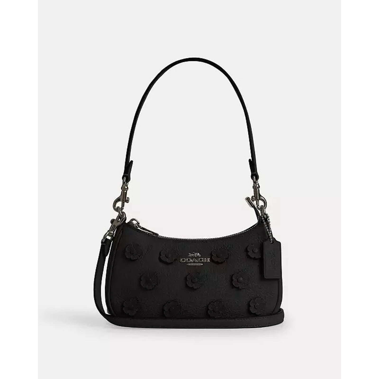 Coach NWT Coach Teri Mini Crossbody Bag Floral CAJ98 Black Size ONE SIZE - 6 Thumbnail