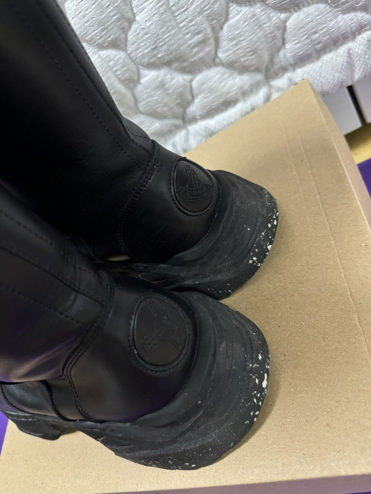Vivienne Westwood Vivienne Westwood logo embossed chunky boots Size US 9.5 / EU 42-43 - 5 Thumbnail