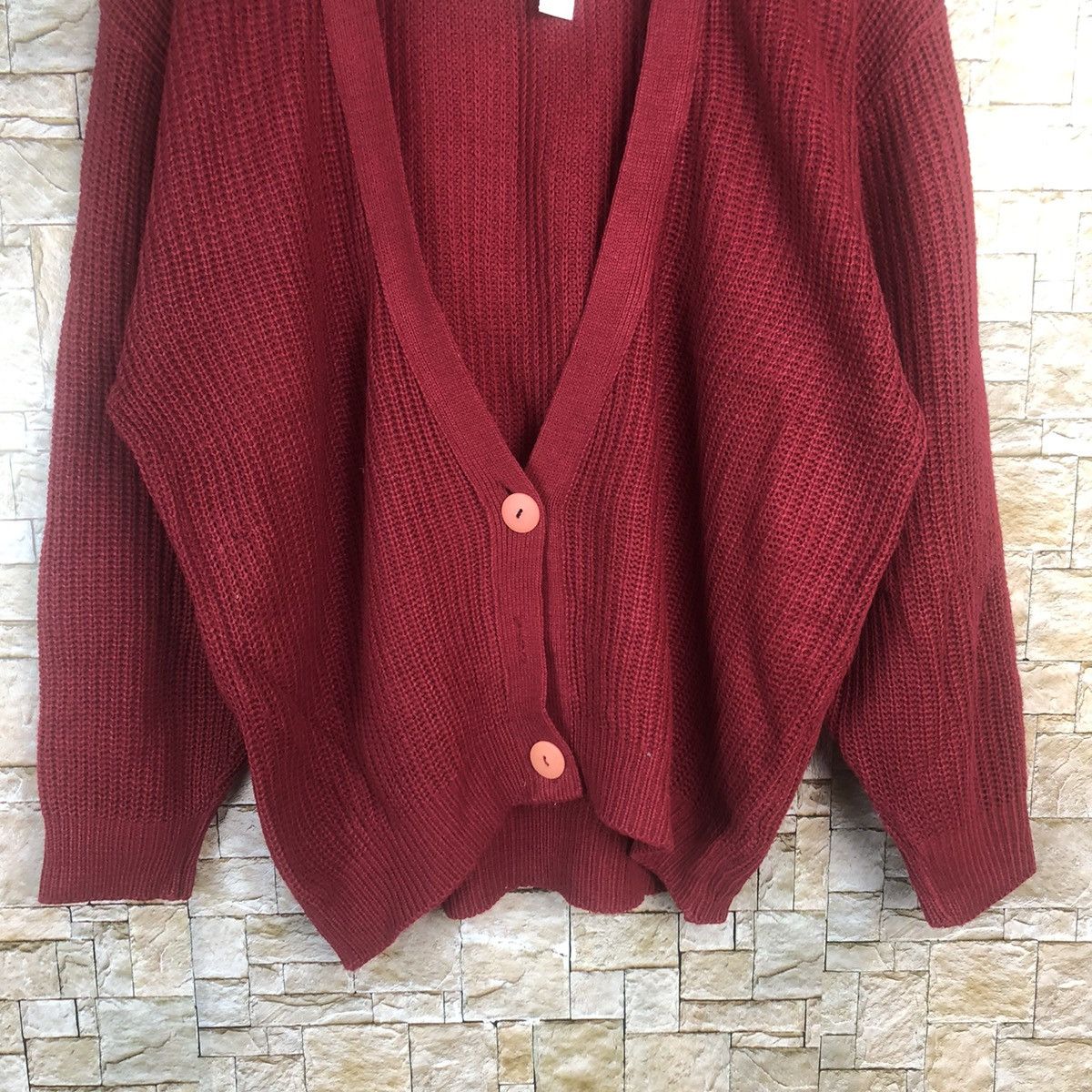 Homespun Knitwear × Japanese Brand Ladies Knit Costume vintage japan Red Cardigan #A20 Size US M / EU 48-50 / 2 - 3 Thumbnail