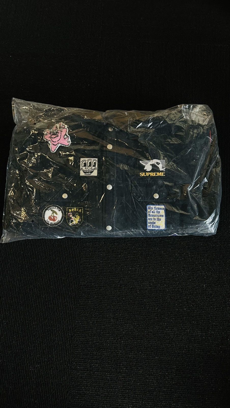 Supreme Supreme patches hooded Zip up shirt (black) (XL) Size US XL / EU 56 / 4 - 6 Thumbnail