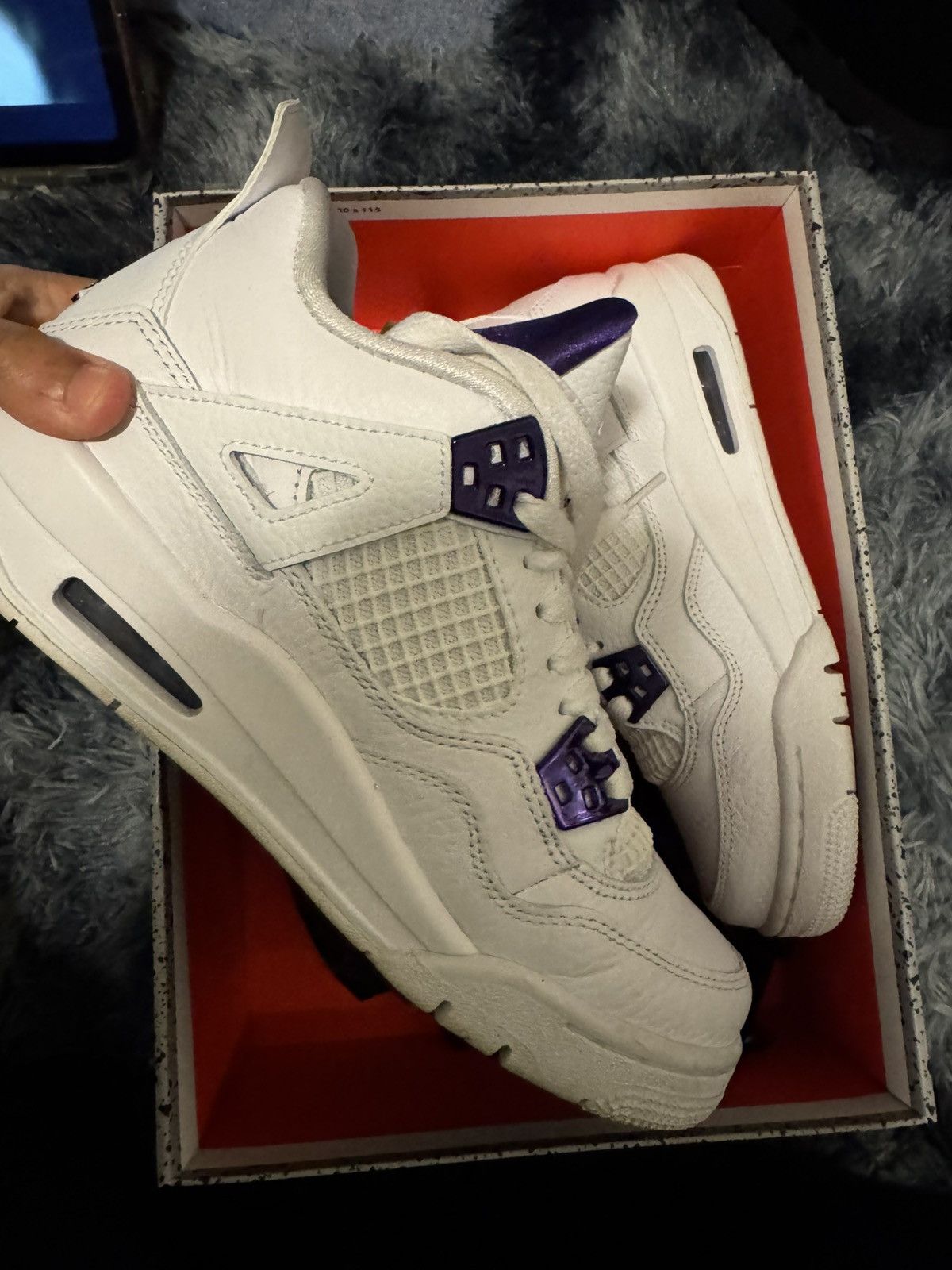 Jordan Brand Air Jordan 4 Retro GS Metallic purple Size US 7.5 / IT 37.5 - 4 Thumbnail