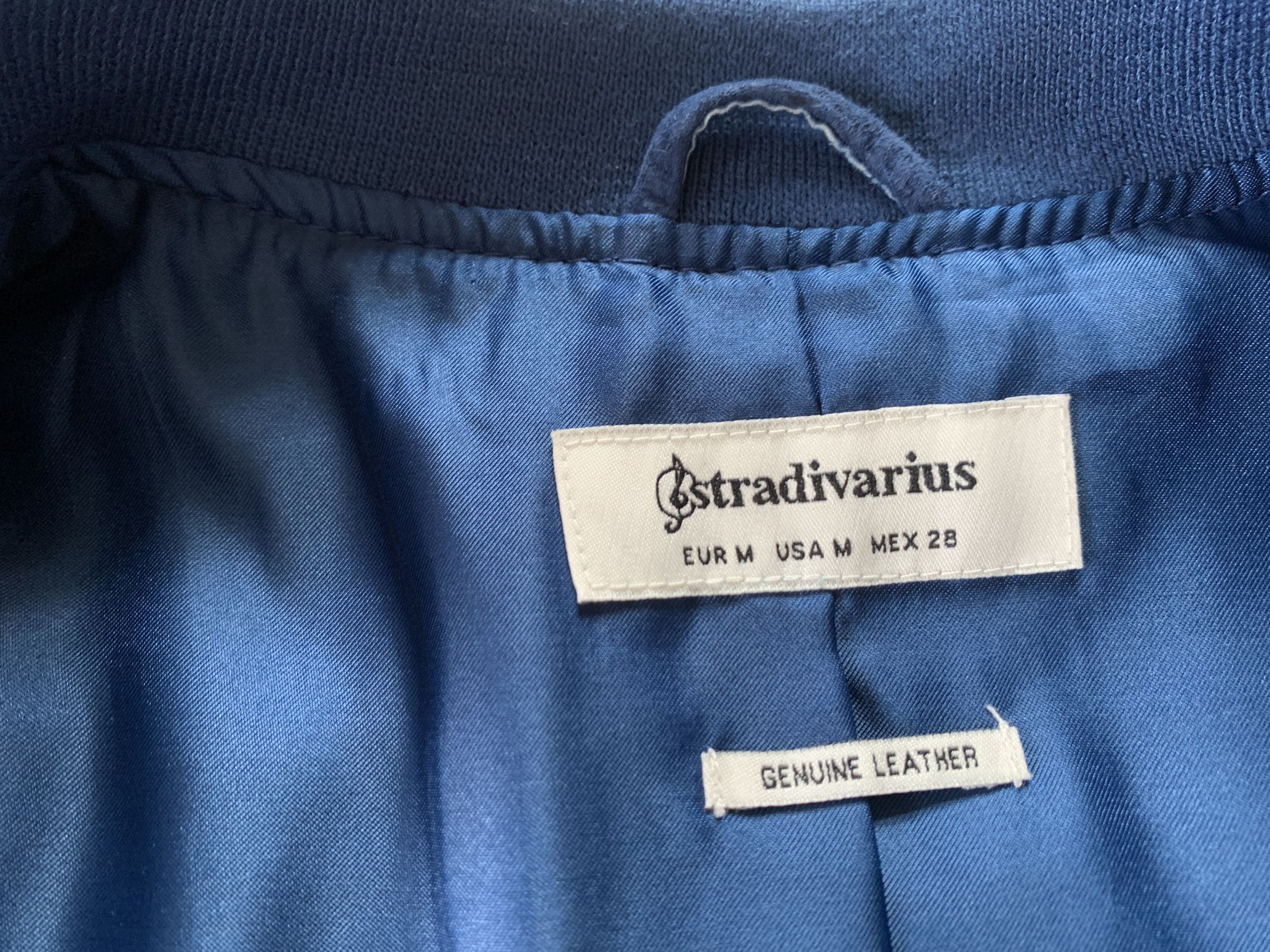 Stradivarius Stradivarius Suede Blue Women’s Bomber Jacket Size M / US 6-8 / IT 42-44 - 6 Thumbnail