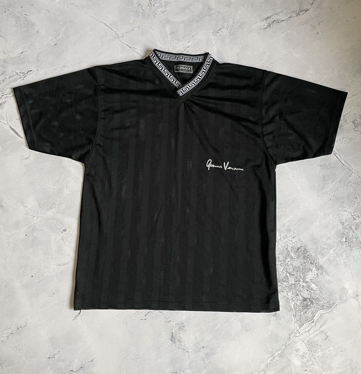Gianni Versace Vintage Mesh Tshirt - Tops