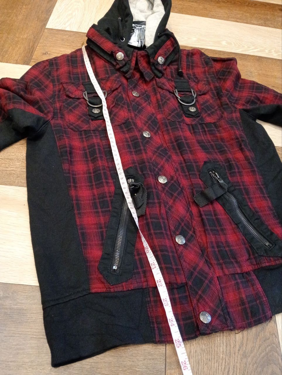 Japanese Brand 31040=SKKONE JAPAN PUNK CHECKERED JACKET - SIZE M Size US M / EU 48-50 / 2 - 16 Thumbnail