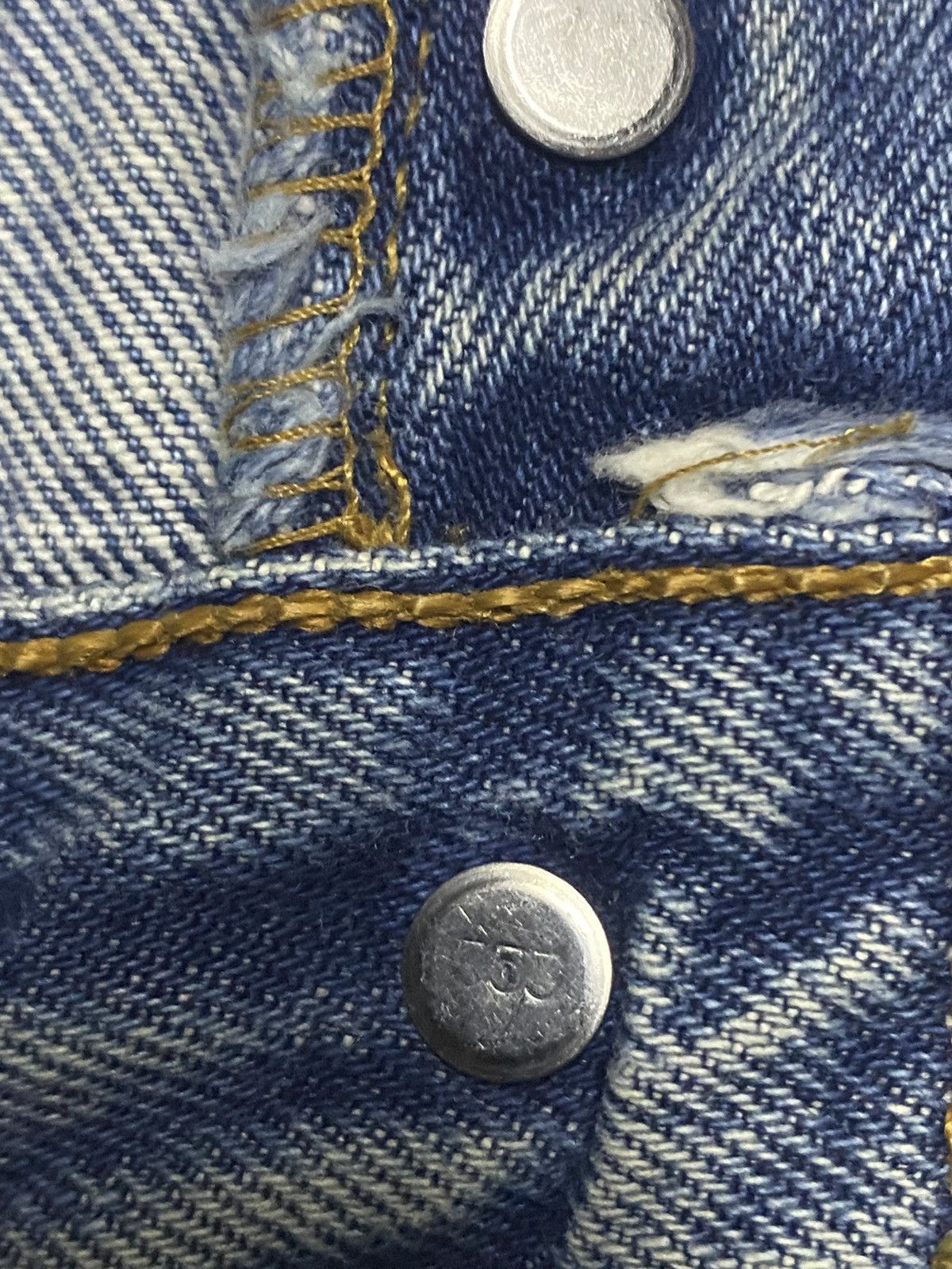 Levi's Levis 501 Y2k Faded Wash Bleach Distressed Jeans Size US 30 / EU 46 - 10 Thumbnail
