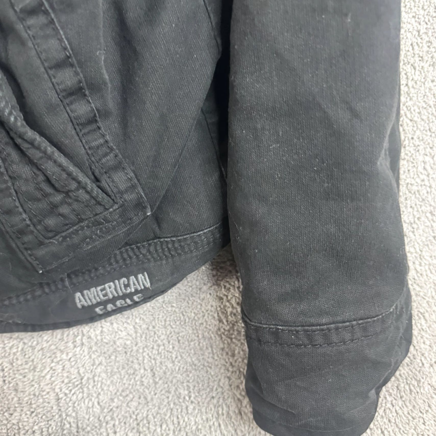 American Eagle Outfitters American Eagle Outfitters Jacket Mens 2XL Black Canvas Military Full Zip Lined Size US XXL / EU 58 / 5 - 3 Thumbnail