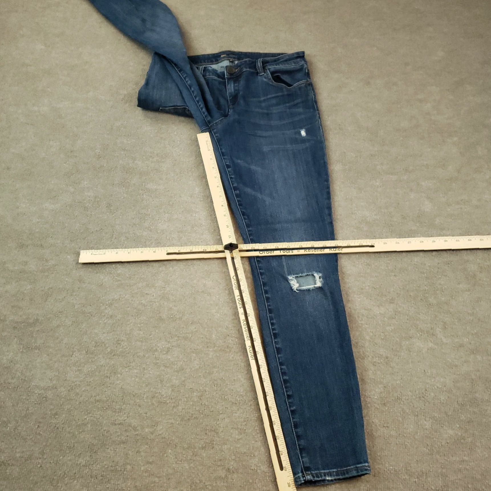 Vintage KUT Jeans Womens Size 8 Extra Large 32x30 Blue Denim Skinny Leg Stretch Casual Size 30" / US 8 / IT 44 - 2 Thumbnail