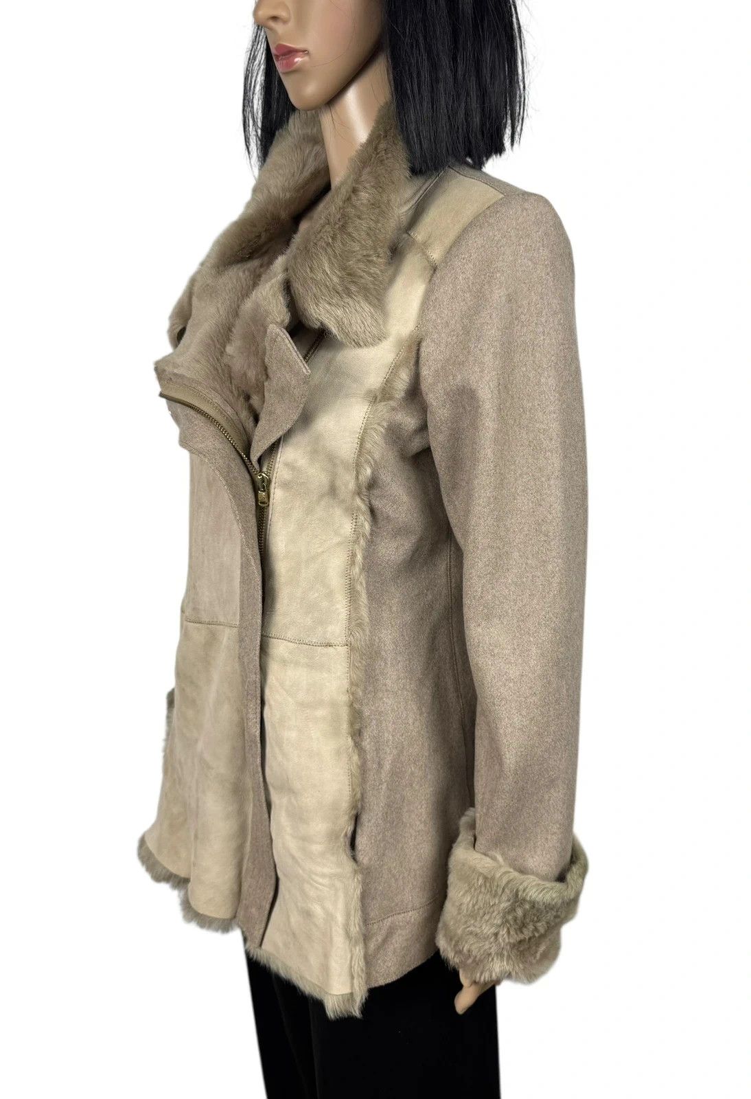 Trussardi Trussardi Genuine Leather Wool Jacket Shearling size 46 Size L / US 10 / IT 46 - 7 Thumbnail