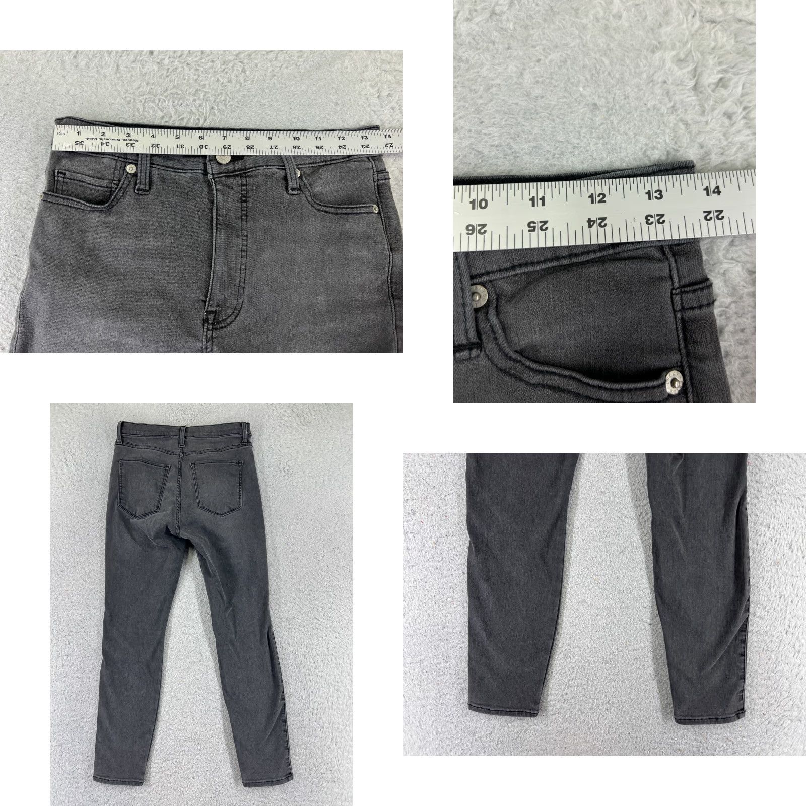 Lucky Brand Lucky Brand Jeans Womens Black Denim Skinny 3 26x25 Regular Inseam 25in 5-Pocket Stretch Comfort Mid Rise Tapered Ankle Uni-Fit Molel: Lucky Brand Size 26" / US 2 / IT 38 - 9 Thumbnail