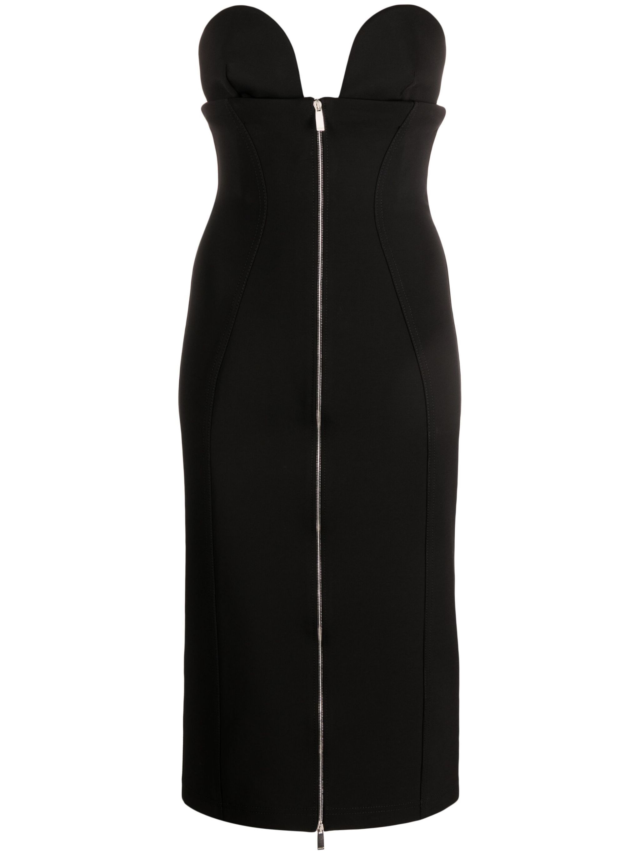 Off-White o1gr1nt1124 Ablohland Crepe Jer Midi Dress in Black Size M / US 6-8 / IT 42-44 - 1 Thumbnail
