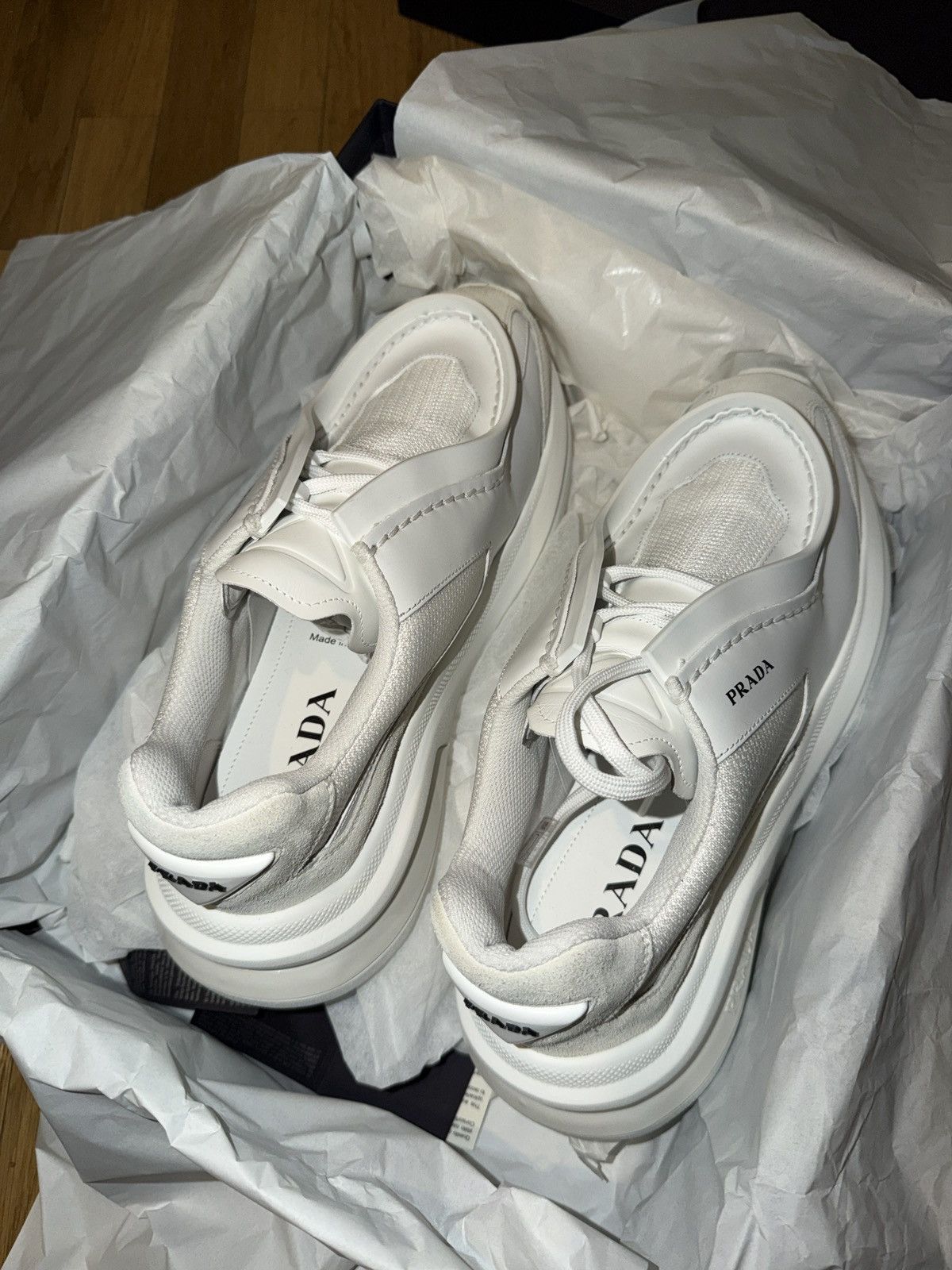 Prada Prada Systeme Leather Sneaker Size US 8 / EU 41 - 10 Thumbnail