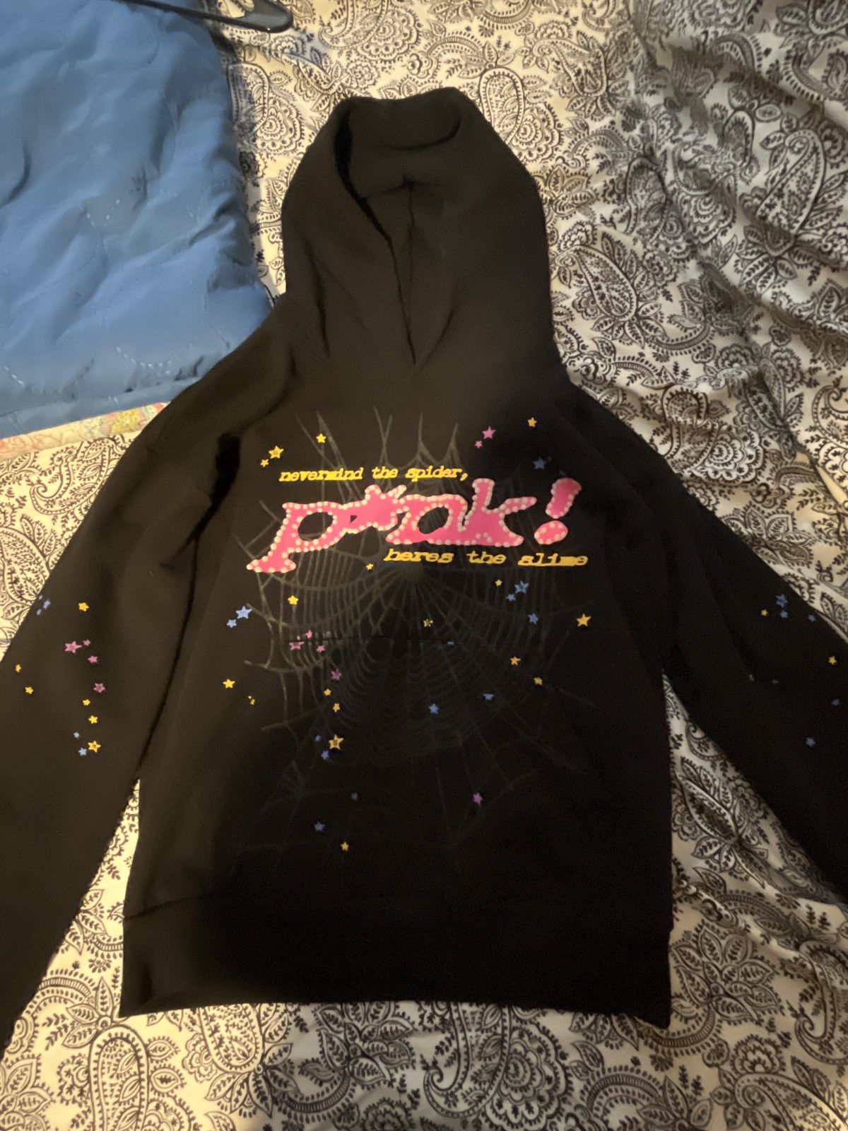 Sp5der P*Nk Hoodie Black