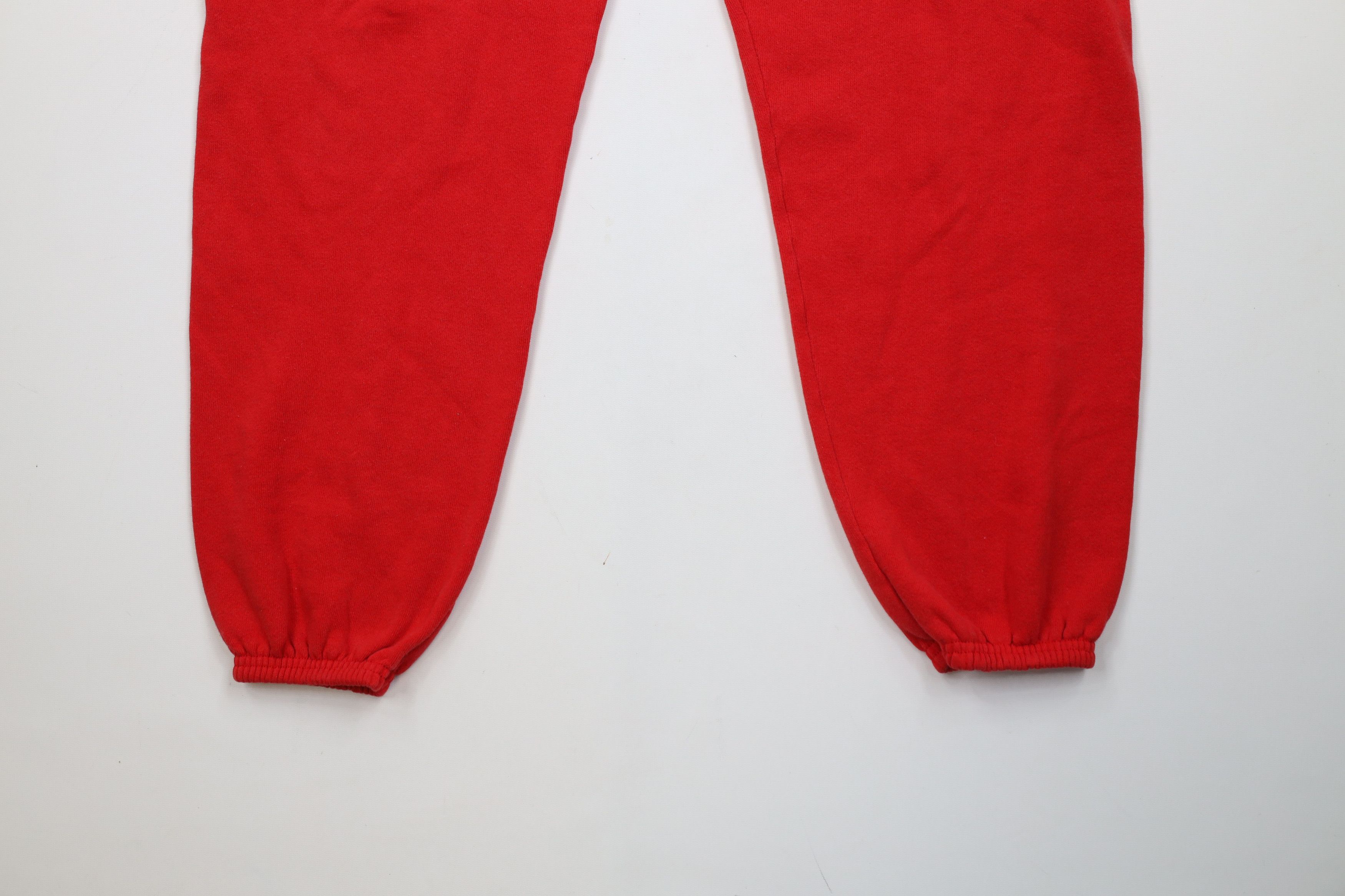 Vintage Vintage 70s Streetwear Sweatpants Joggers Pants Red USA Size US 34 / EU 50 - 4 Thumbnail