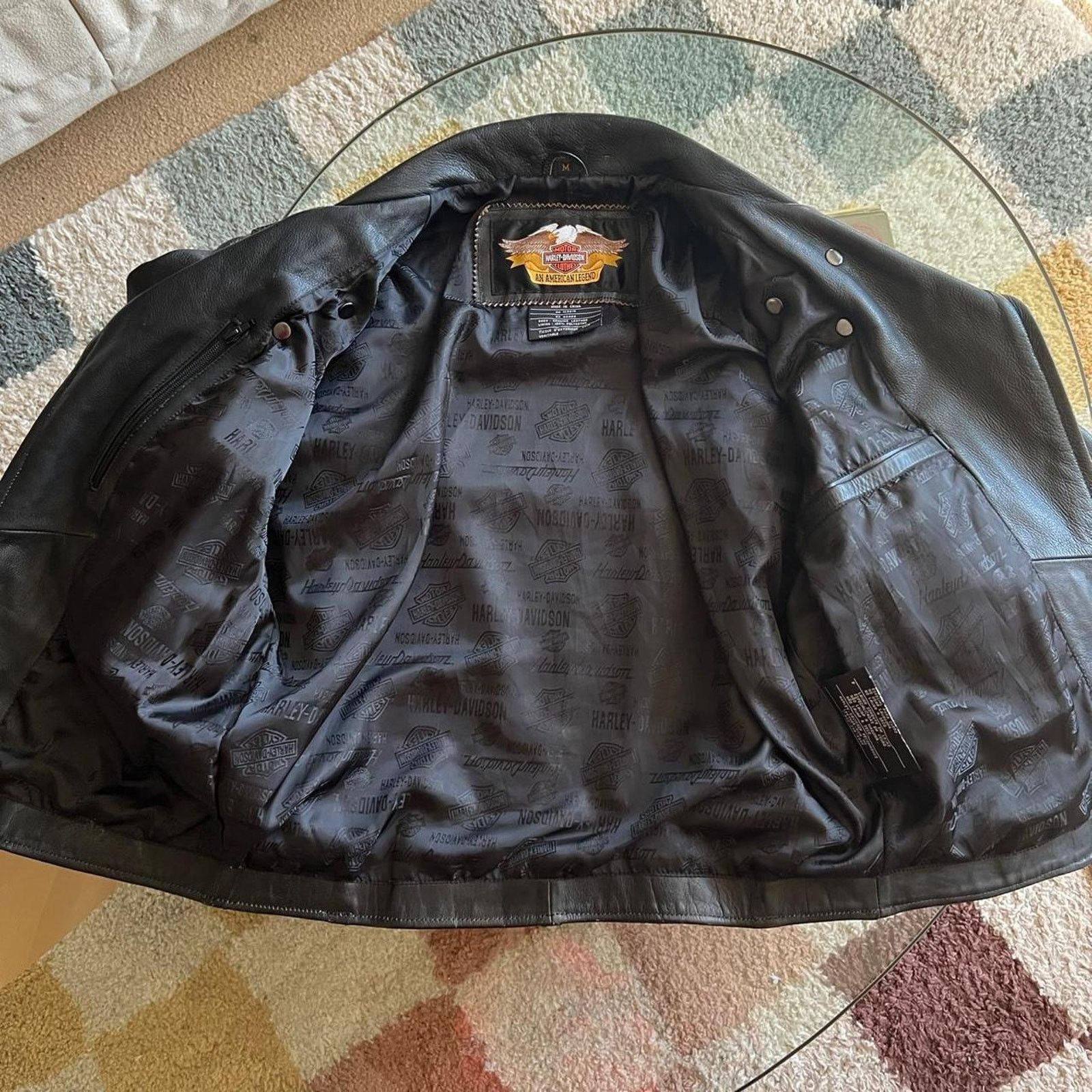 Harley Davidson 00s Harley Davidson Leather Motorcycle Jacket | Cycle Champ Size US M / EU 48-50 / 2 - 12 Thumbnail