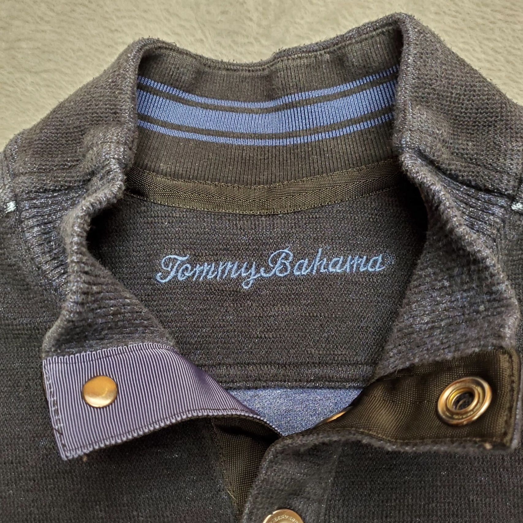 Tommy Bahama VINTAGE Tommy Bahama Sweater Men L Blue 100% Cotton Long Sleeve Henley Pullover Size US L / EU 52-54 / 3 - 4 Thumbnail