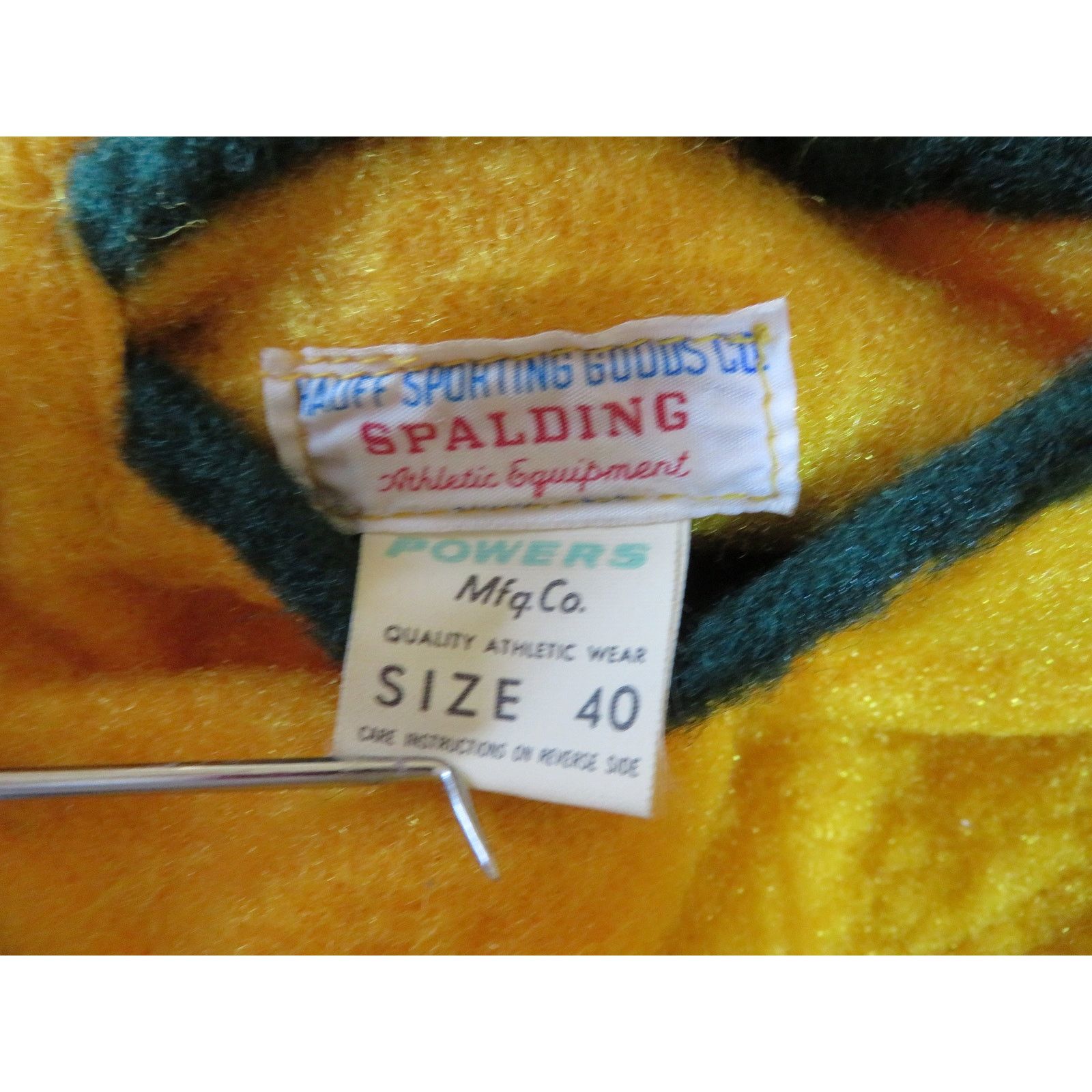 Spalding Spaulding Varsity Letterman Yellow Green Jacket Sz 40 1960s Size US M / EU 48-50 / 2 - 4 Thumbnail