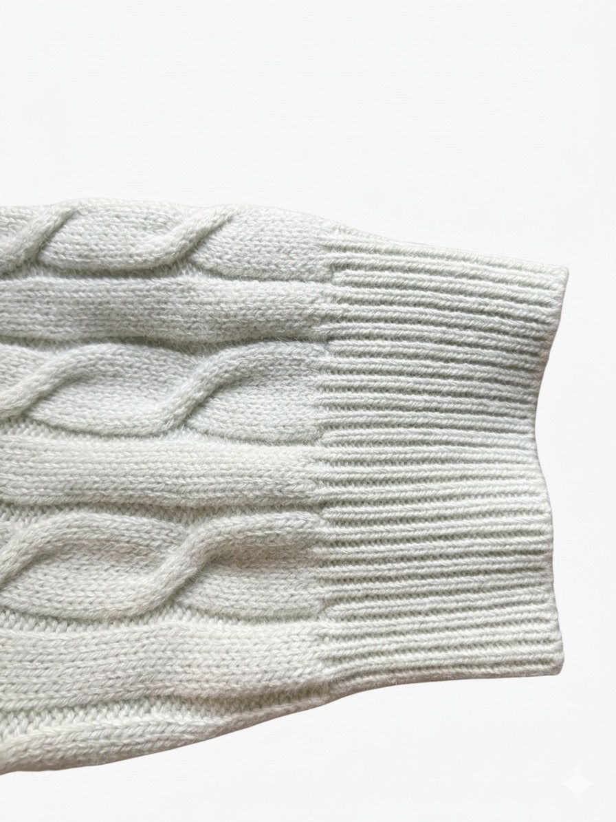 Golf le Fleur GOLF le FLEUR Faux Fur Collar Cable Knit Cardigan - Mint Size US S / EU 44-46 / 1 - 8 Thumbnail