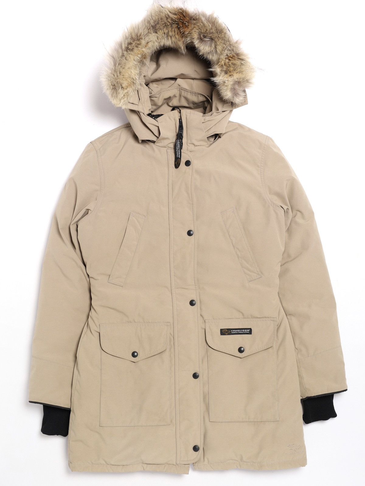 Canada Goose Canada Goose Trillium Down Parka Jacket Hooded Fur Coat Beig Size M / US 6-8 / IT 42-44 - 1 Thumbnail