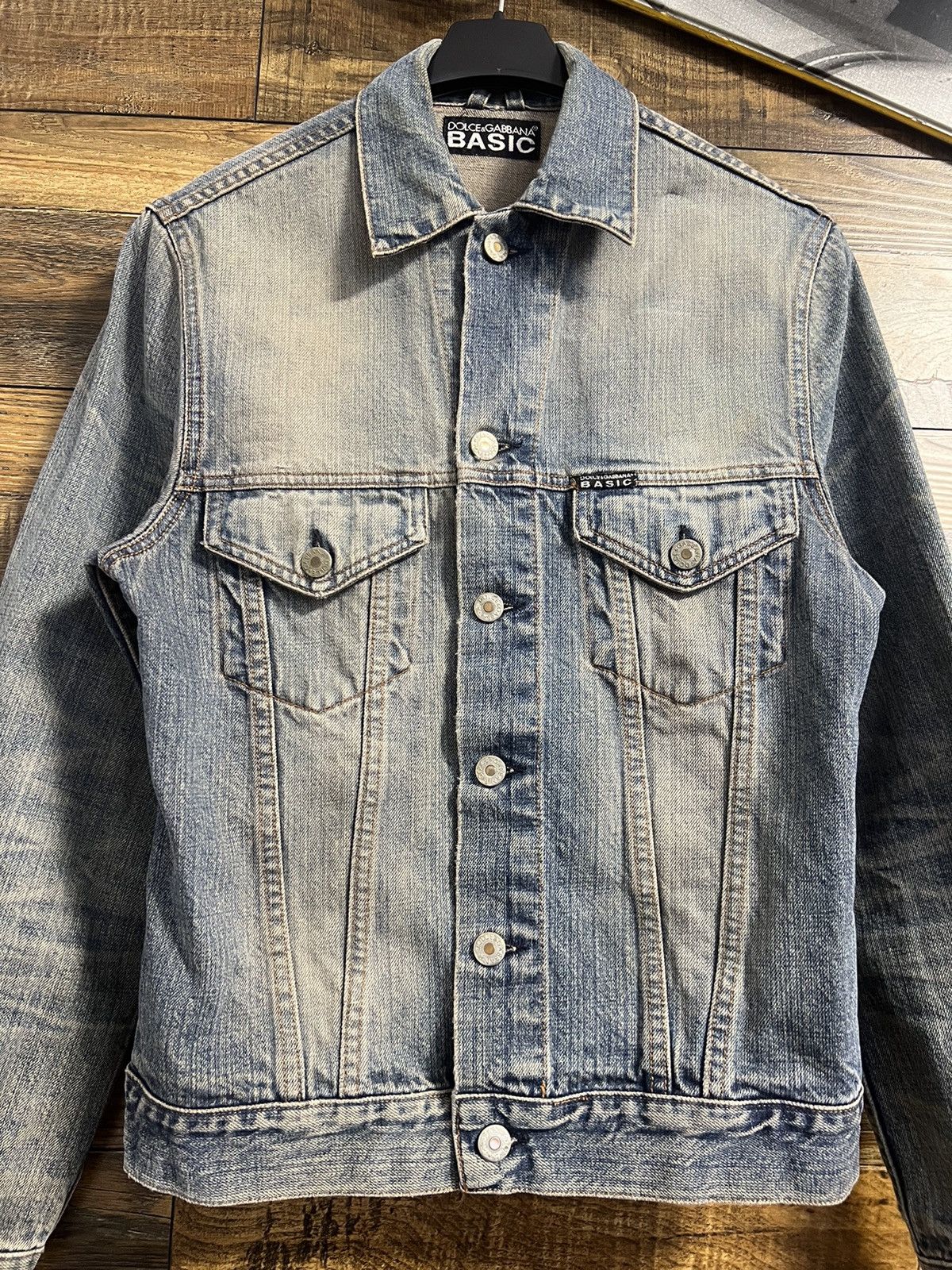 Dolce & Gabbana DOLCE & GABBANA Basic Denim Mens Bomber Jacket Size US S / EU 44-46 / 1 - 5 Thumbnail