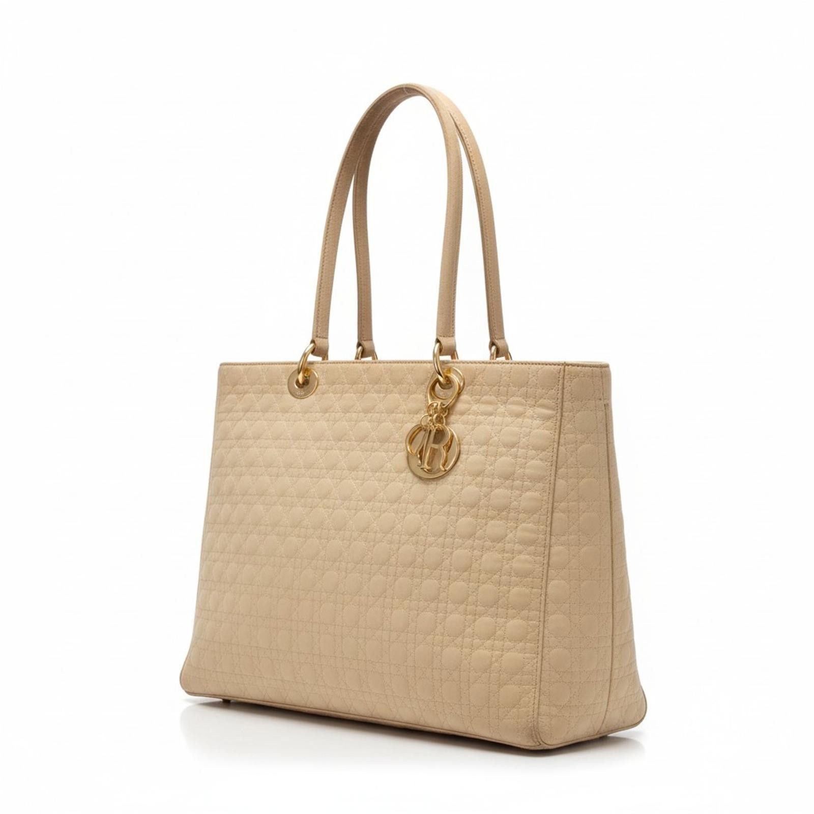 Dior Dior - Beige Quilted Leather Tote Handbag Size ONE SIZE - 1 Thumbnail