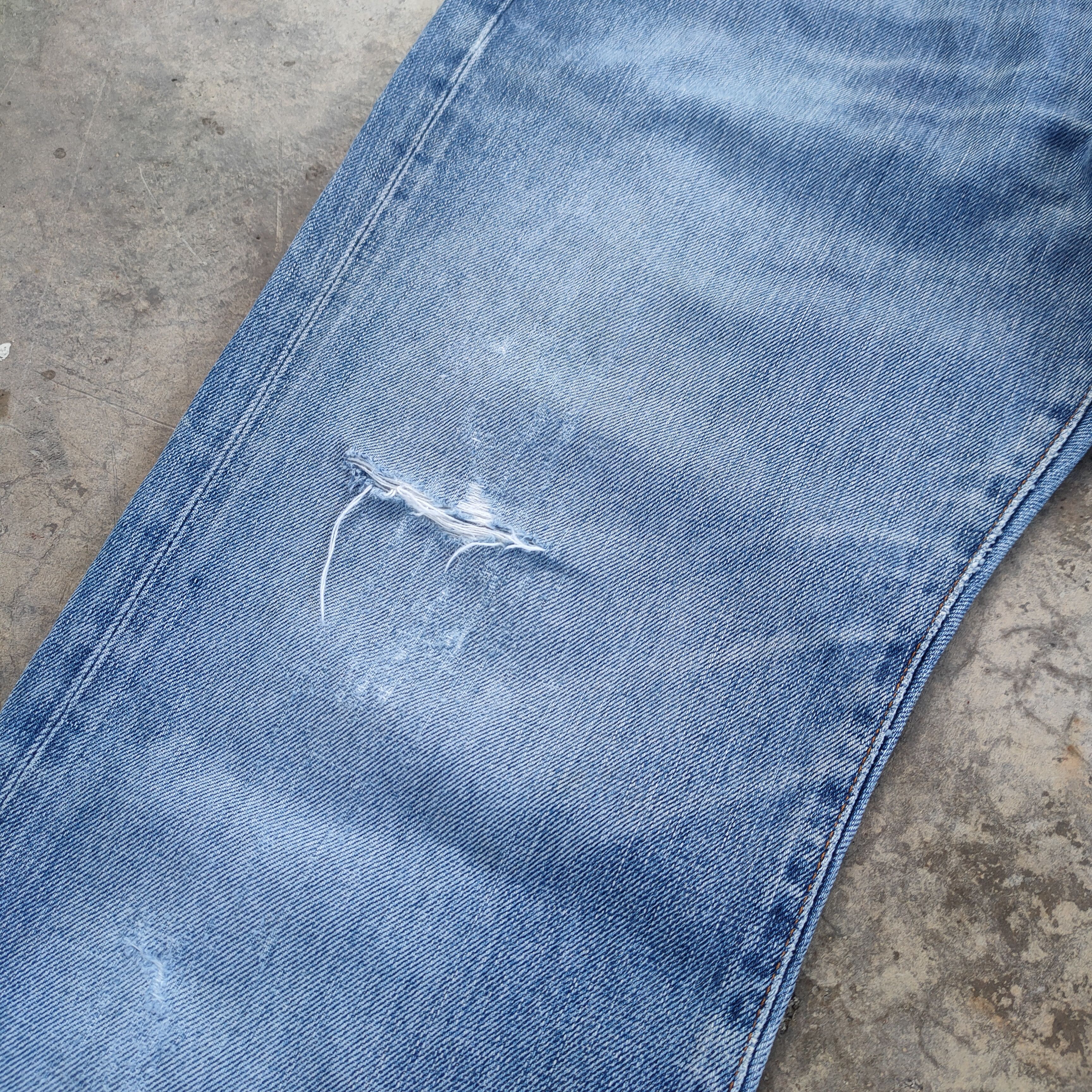 Edwin × Jean × Vintage W32 VINTAGE EDWIN 503 FADED RIPPED JEANS DENIM PANTS Size US 32 / EU 48 - 5 Thumbnail