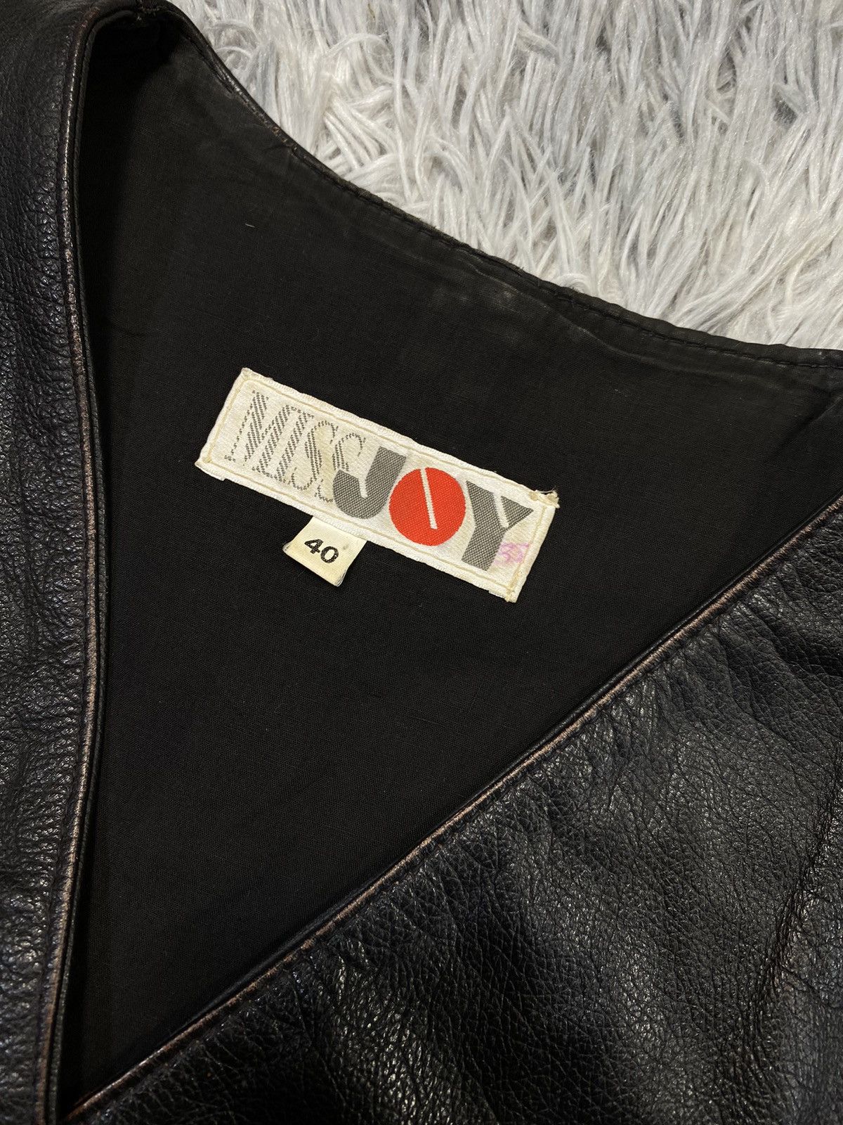 Leather Vintage Miss Joy Leather Vest Size 40 Size ONE SIZE - 4 Thumbnail
