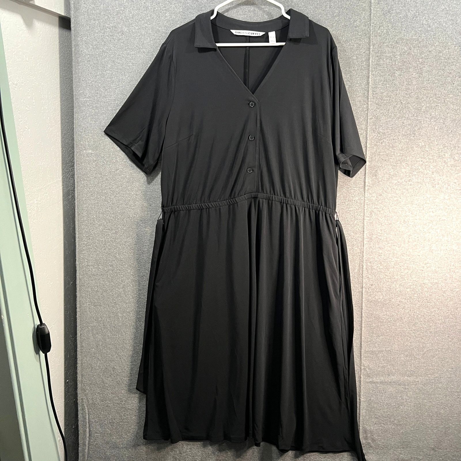 Other Girl With Curves Regular Collared Knit Midi Shirt Dress Size XL / US 12-14 / IT 48-50 - 1 Thumbnail