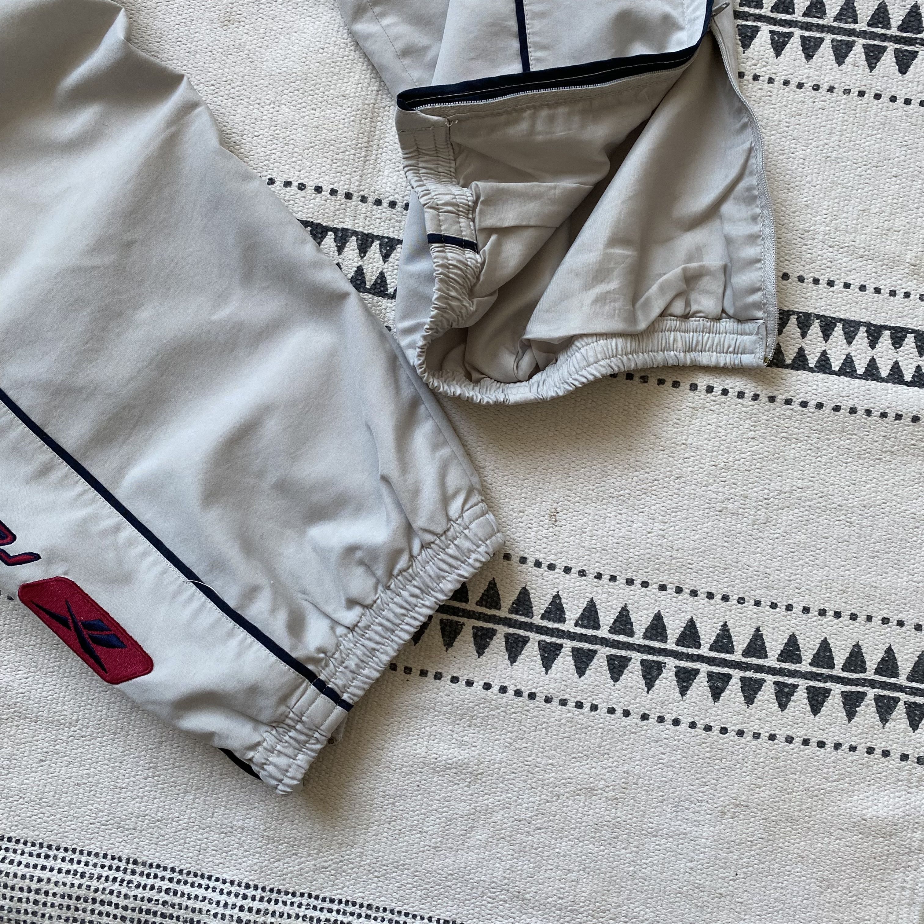 Reebok 🦣 Vintage 90s Reebok nylon track pants drill big logo Size US 32 / EU 48 - 5 Thumbnail