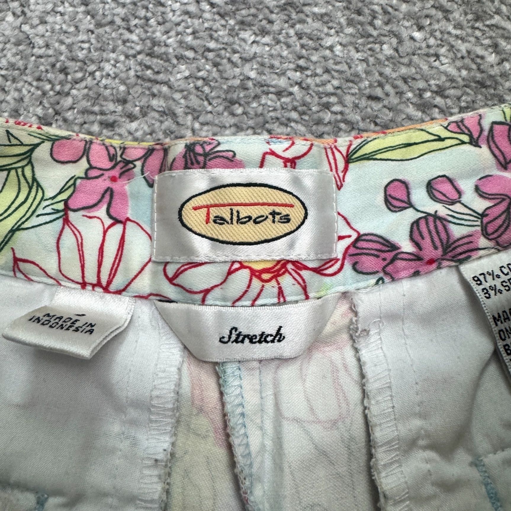 Talbots Talbots Pants Cropped Chino Multicolor Floral Stretch Cotton Blend Womens 6 Regular Inseam 25 in Straight Size 28" / US 6 / IT 42 - 7 Thumbnail