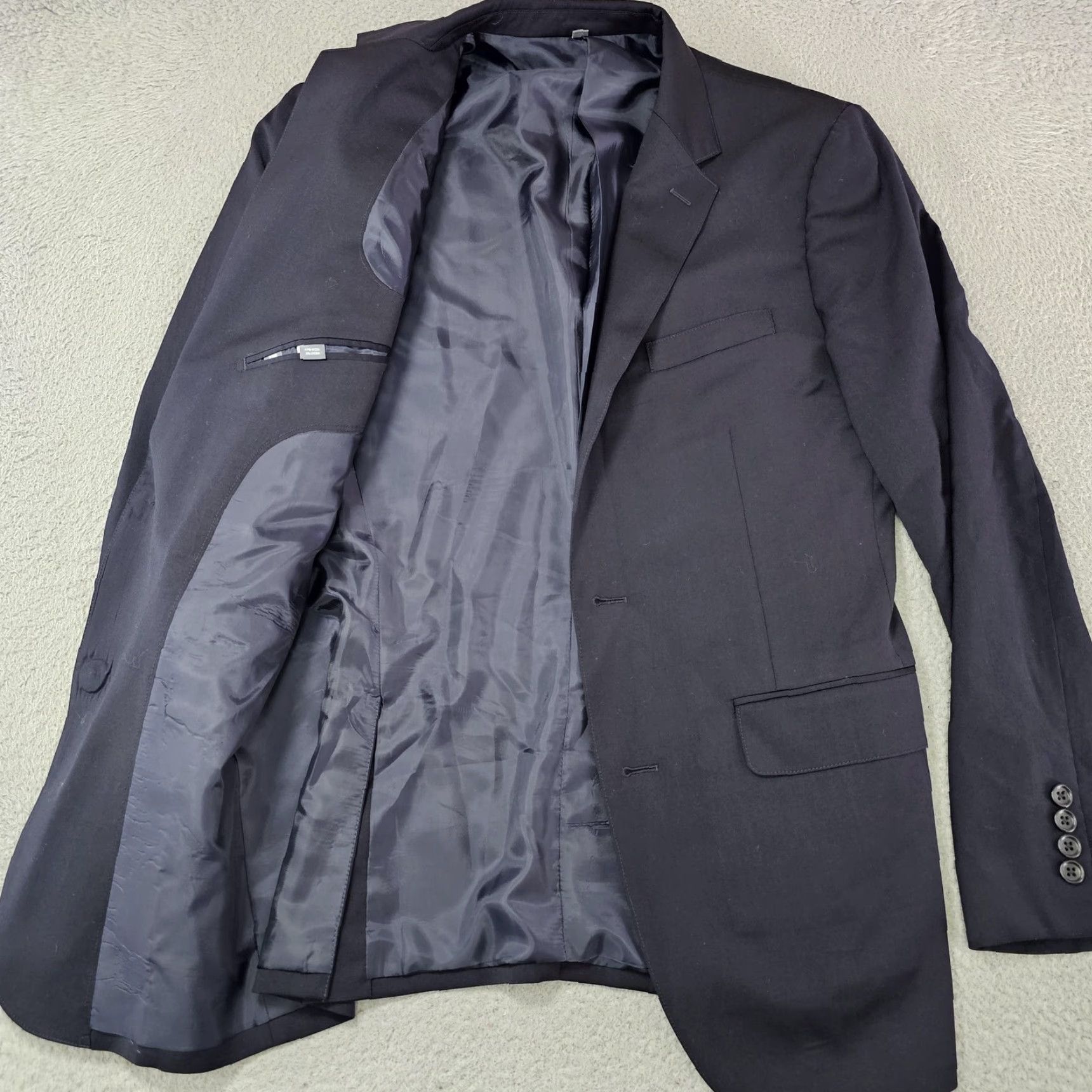 Bonobos Bonobos Sport Coat Mens 38R Navy Slim Fit Wool Spandex Two-Button Notch Lapel Jacket/Coat Size US XXS / EU 40 - 3 Thumbnail