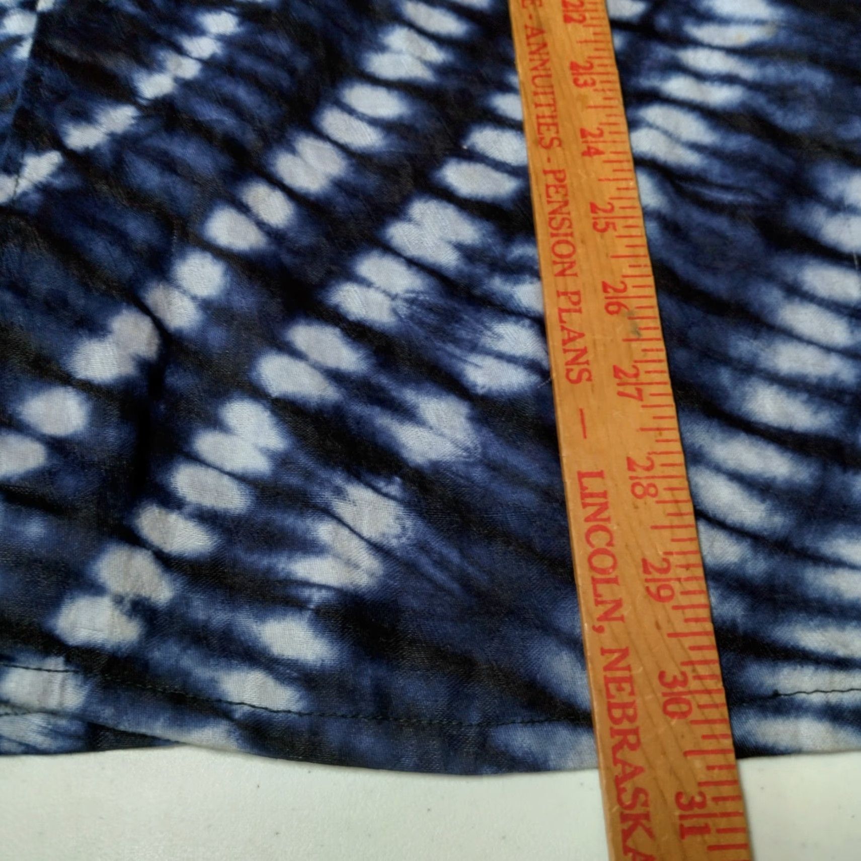 MadeMe VINTAGE Homemade Tie Dye Shirt XL Button Up Blue White Silver Metallic Hippie READ Size US XL / EU 56 / 4 - 6 Thumbnail