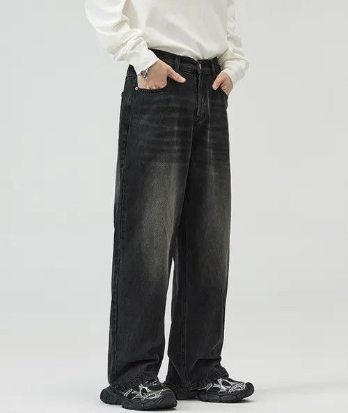 Japanese Brand × Jean American straight loose wide-leg men's baggy jeans Size US 34 / EU 50 - 3 Thumbnail