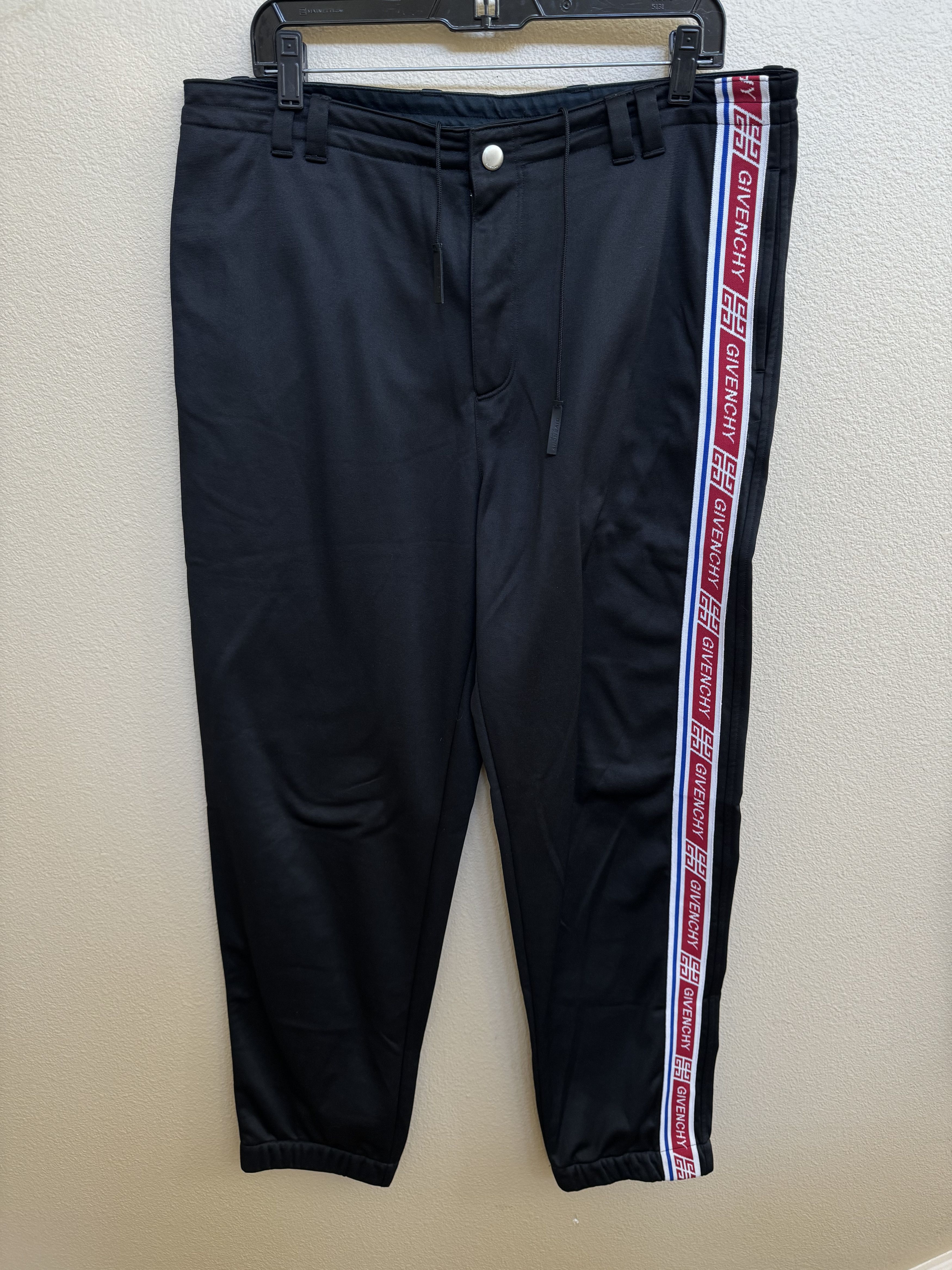 Givenchy Givenchy Logo Stripe Black Trackpants Sweatpants XXL Size US 36 / EU 52 - 1 Thumbnail