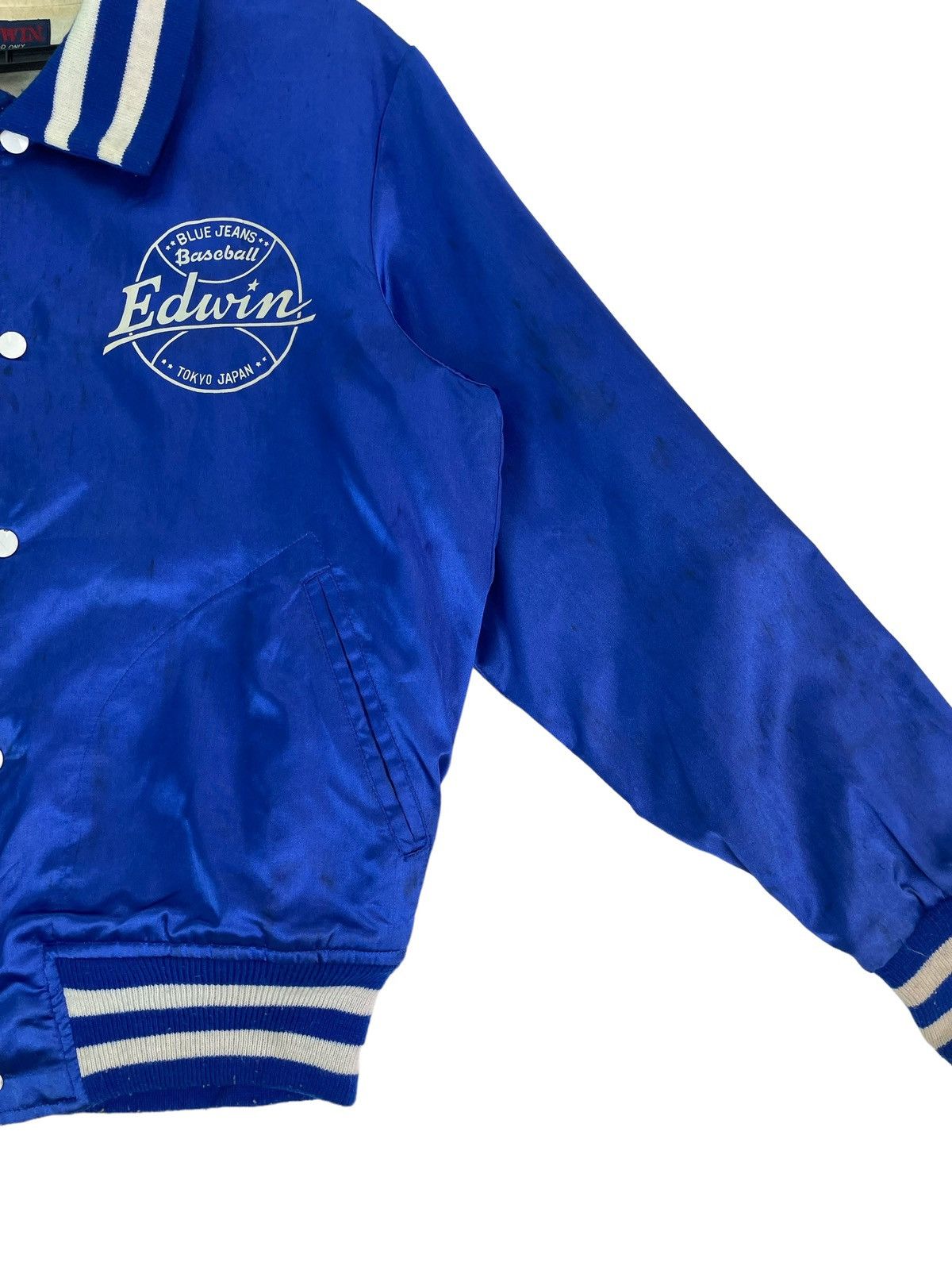 Edwin for japan market baseball logo varsity bomber jacket