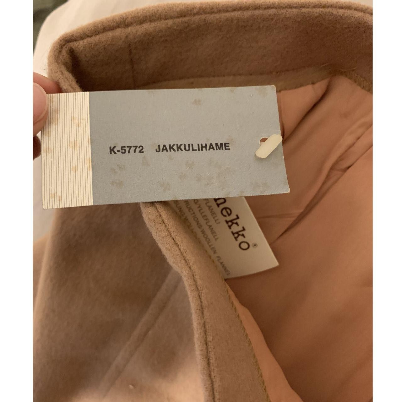 Marimekko 70s Marimekko Design Research Tan Wool Felt Pleat Skirt Size 27" / US 4 / IT 40 - 3 Thumbnail