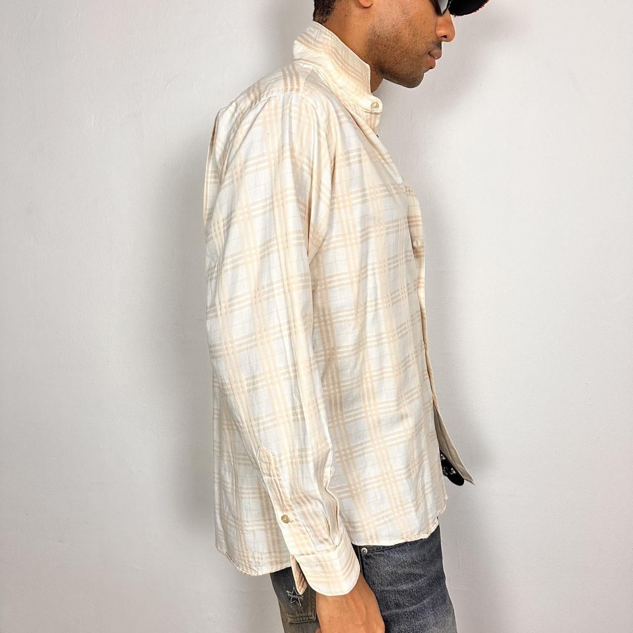 Burberry Vintage Burberry Tan Tartan Button Up Shirt - Large Size US L / EU 52-54 / 3 - 6 Thumbnail