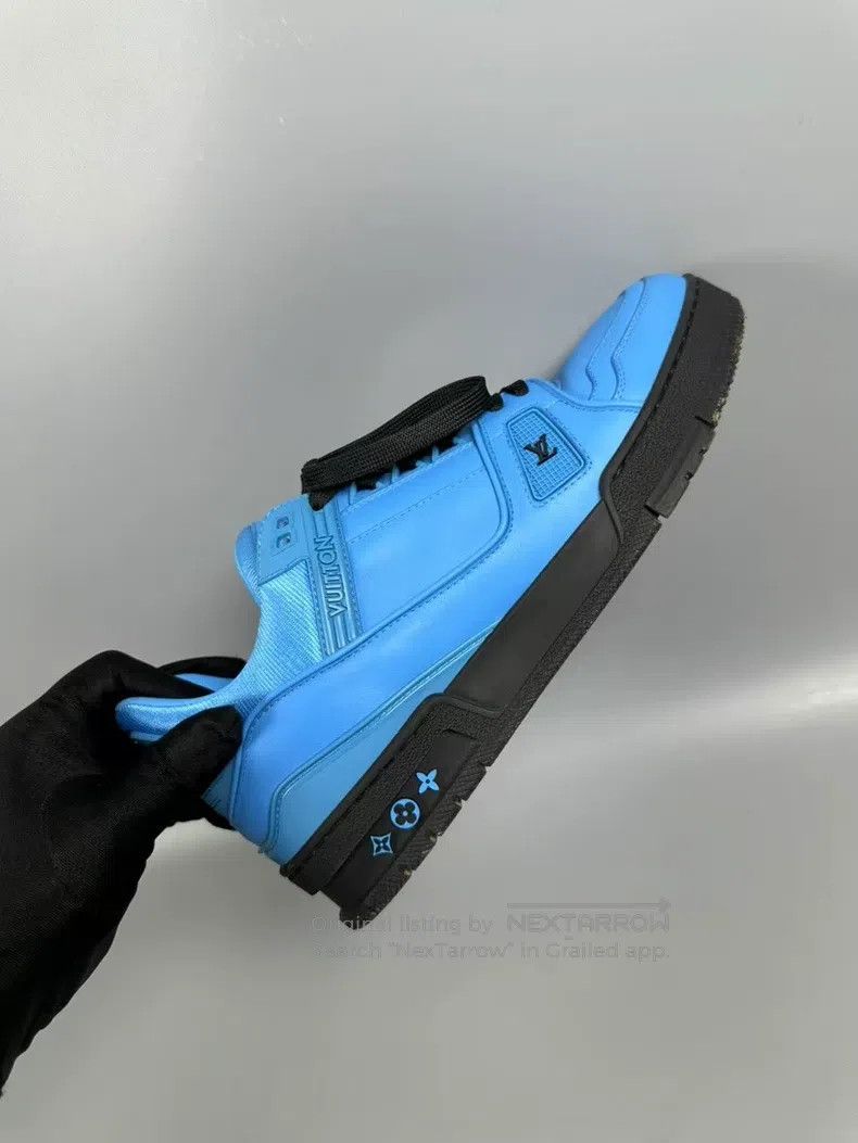 Louis Vuitton Louis Vuitton Trainer Blue and Black Casual Shoes Size US 7 / EU 40 - 6 Thumbnail