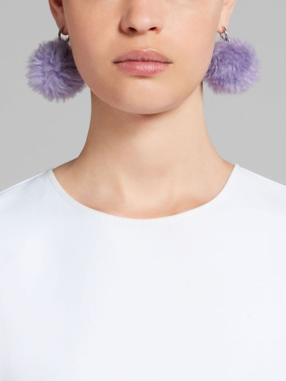 Marni o1w1db10125 Size:OS/ Pom Earrings in Purple Size ONE SIZE - 4 Thumbnail