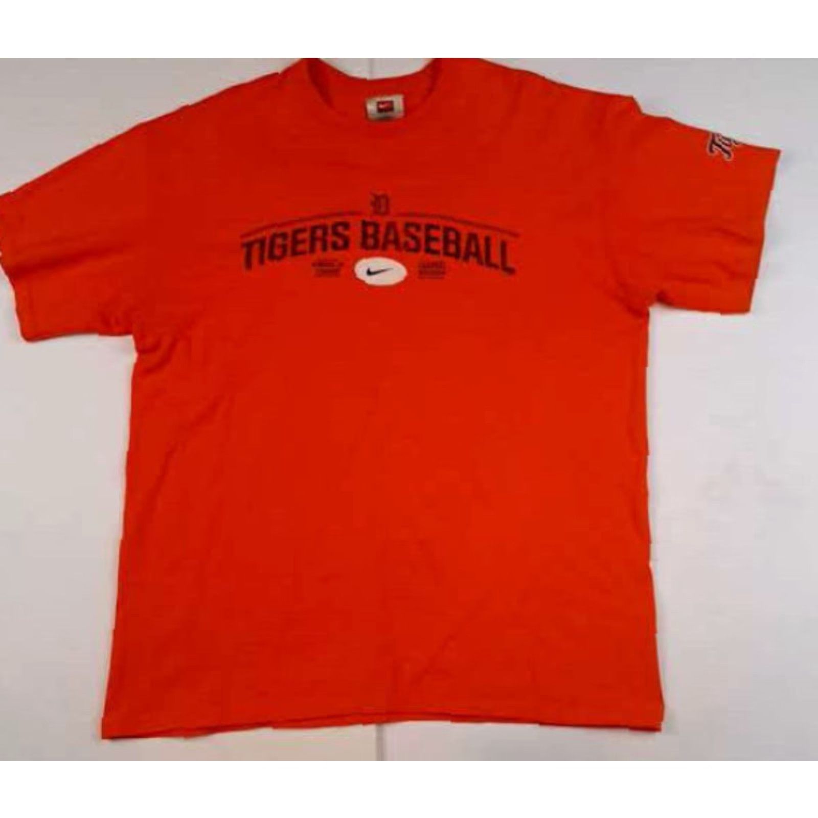 Nike Nike Detroit Tiger Baseball T-Shirt Orange XL Men Short Sleeve Sports Shirt Size US XL / EU 56 / 4 - 3 Thumbnail