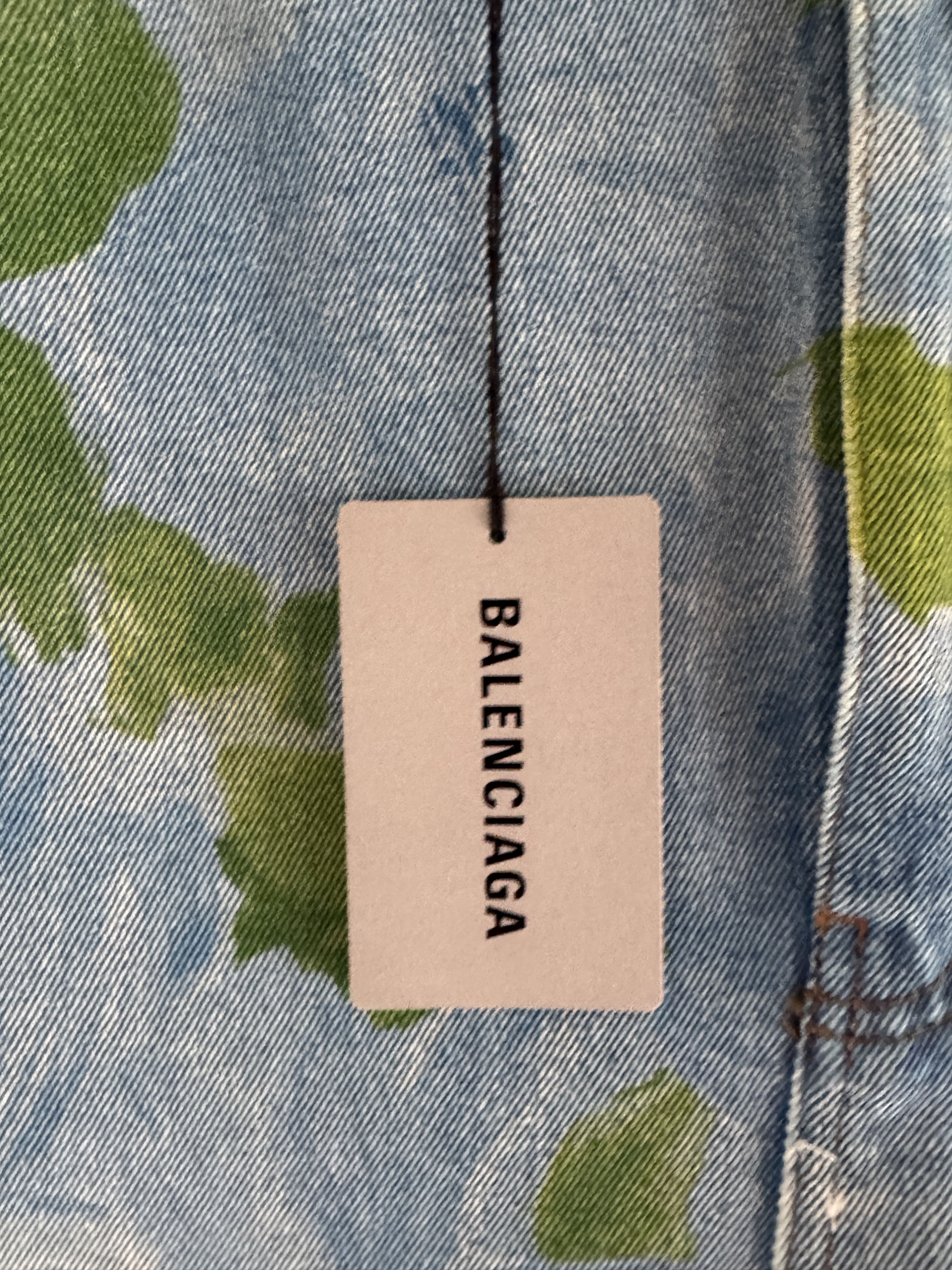 Balenciaga Oversized Earth Print Denim Jeans Size US 30 / EU 46 - 5 Thumbnail