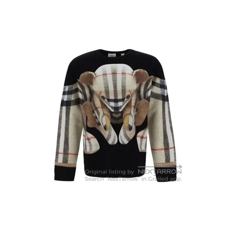 Burberry Burberry Black Cotton Printed Long Sleeve Sweatshirt. Size US S / EU 44-46 / 1 - 5 Thumbnail