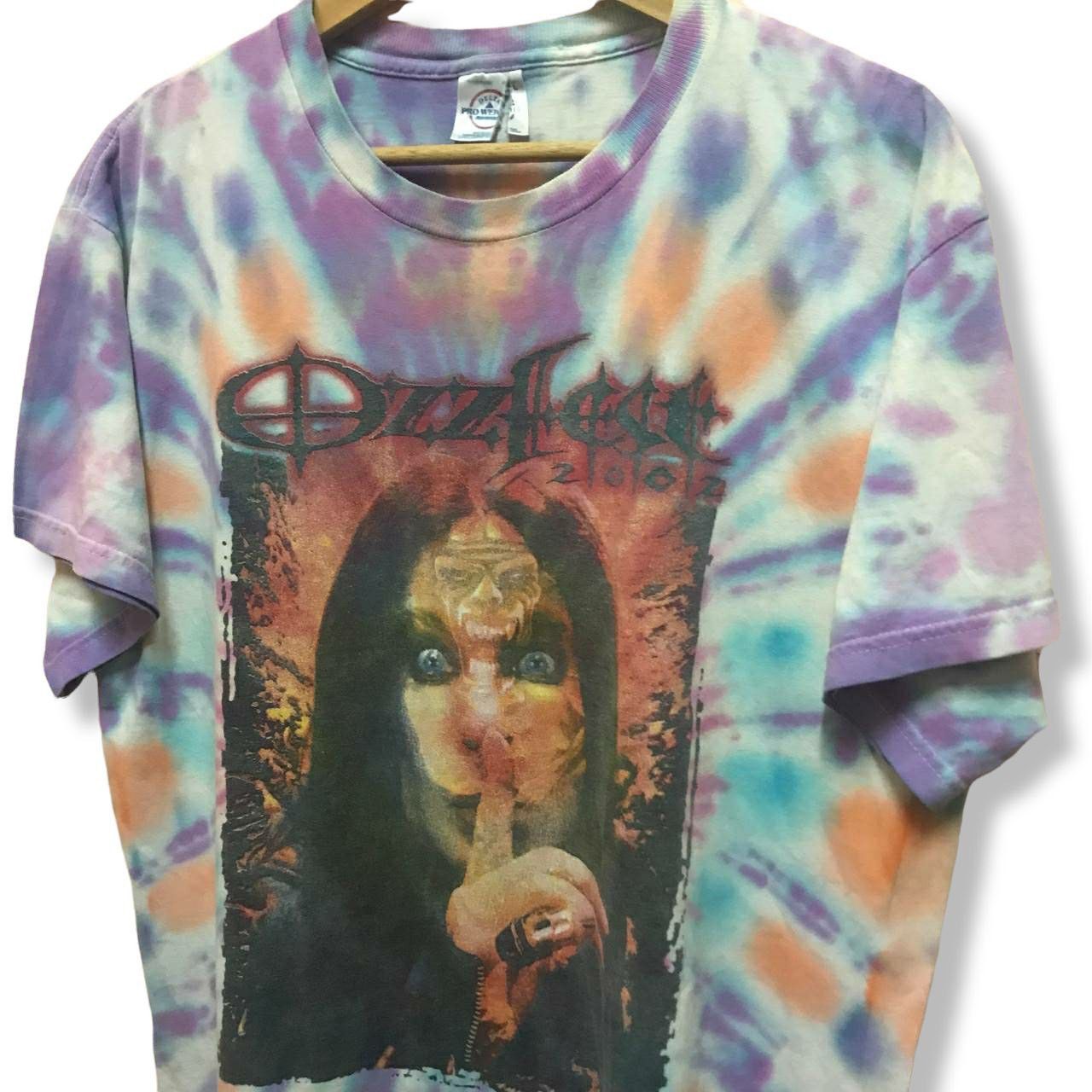 Ozzy Osbourne Vintage 2002 Ozzfest Tour Tie Dye T Shirt Size US L / EU 52-54 / 3 - 3 Thumbnail