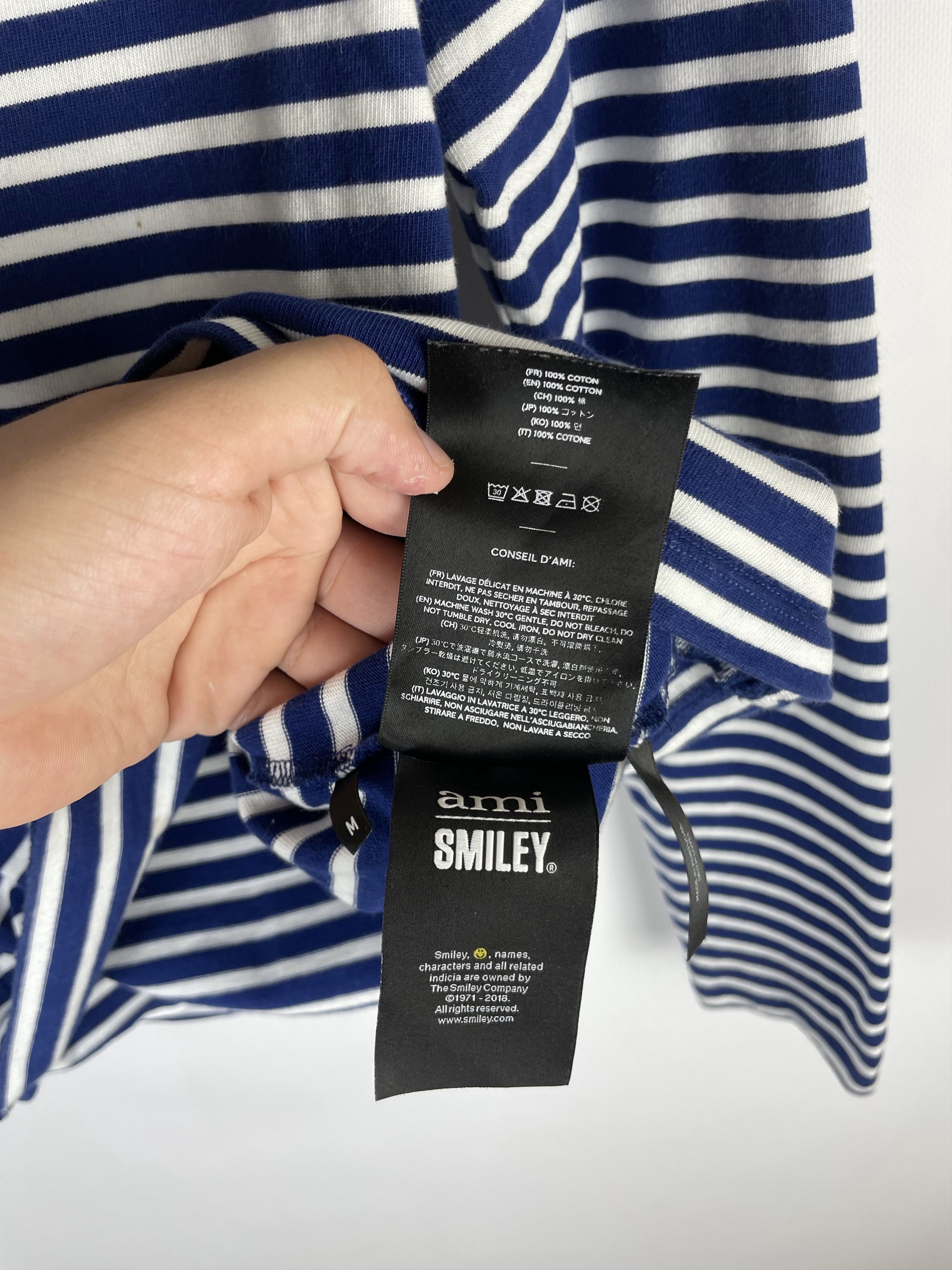 AMI Ami X Smiley stripe long sleeve Size US M / EU 48-50 / 2 - 8 Thumbnail