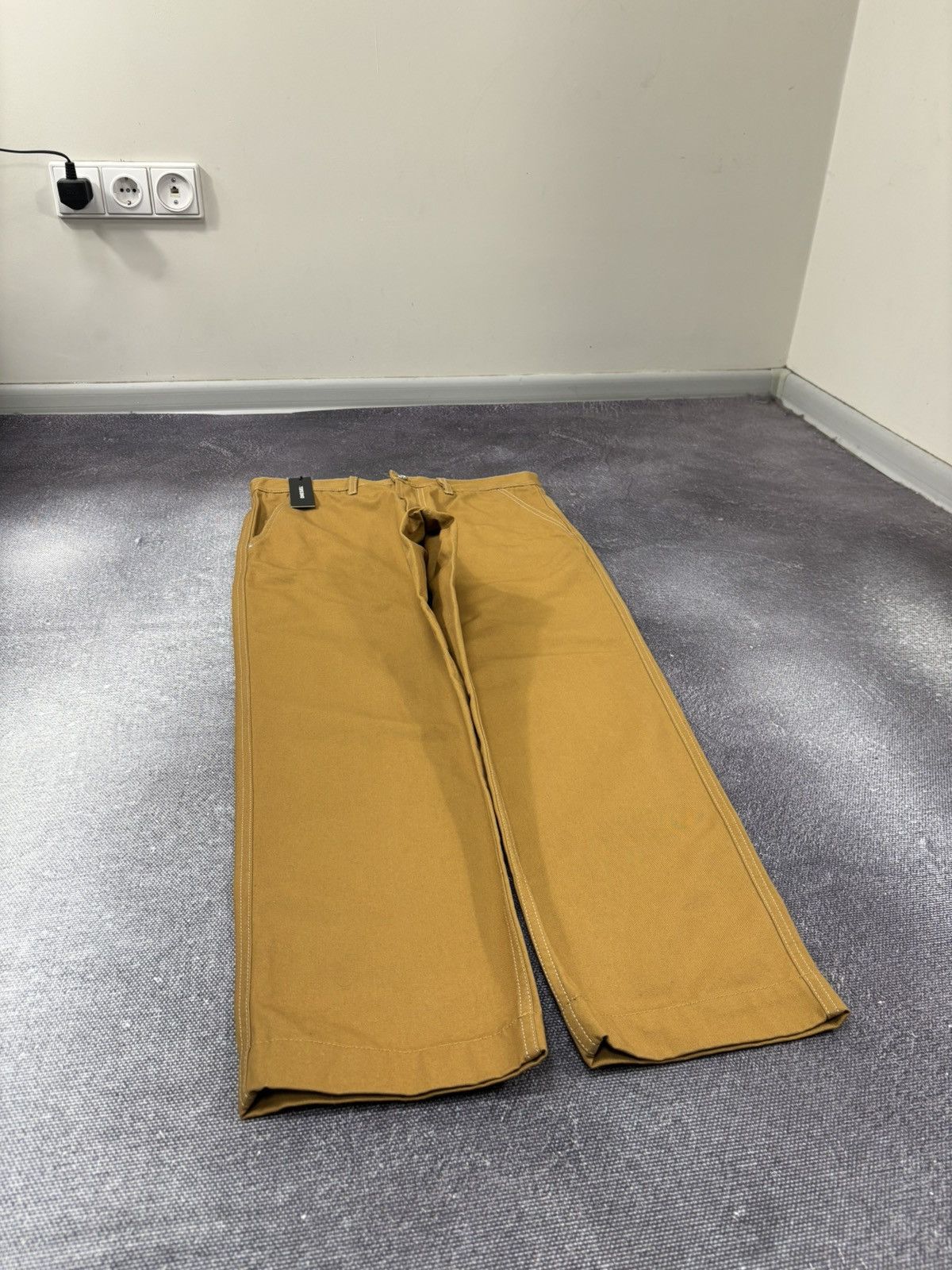 Diesel Diesel P-Frank NWT Buckle Back Men’s Mustard Dungaree Pants Size US 31 - 3 Thumbnail