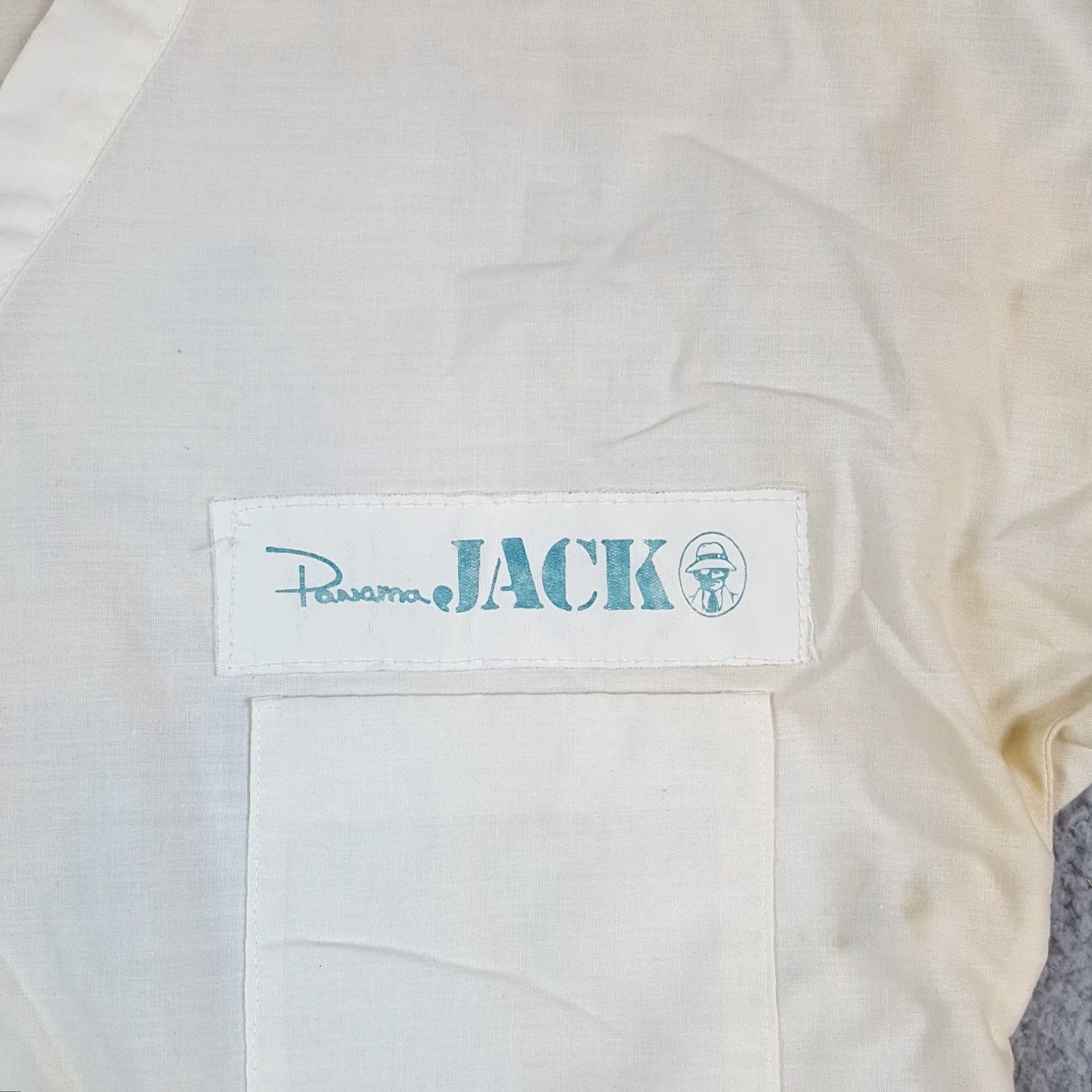 Panama Jack VINTAGE Panama Jack Shirt Mens Small V-Neck Beach 80s 90s Tropical White Cotton Embroidered Logo Size US S / EU 44-46 / 1 - 4 Thumbnail
