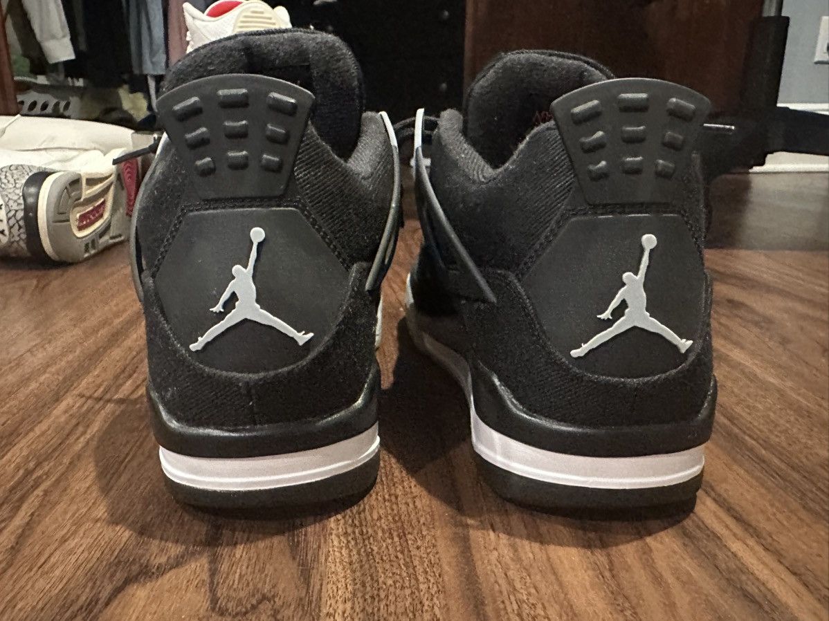 Jordan Brand Jordan 4 Black Canvas 8.5 Size US 8.5 / EU 41-42 - 4 Thumbnail